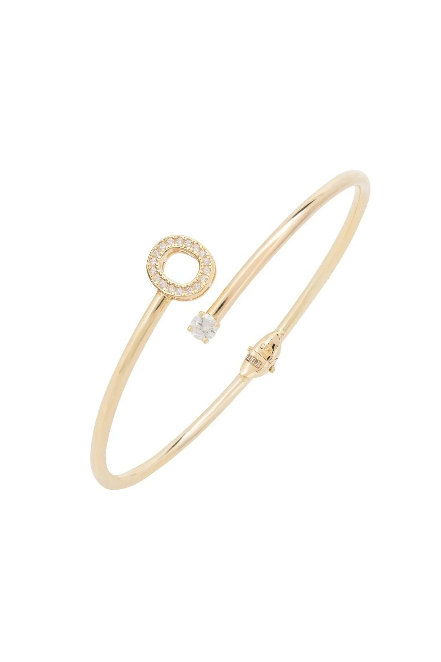 Initial Bangle Gold O - LATELITA Bracelets