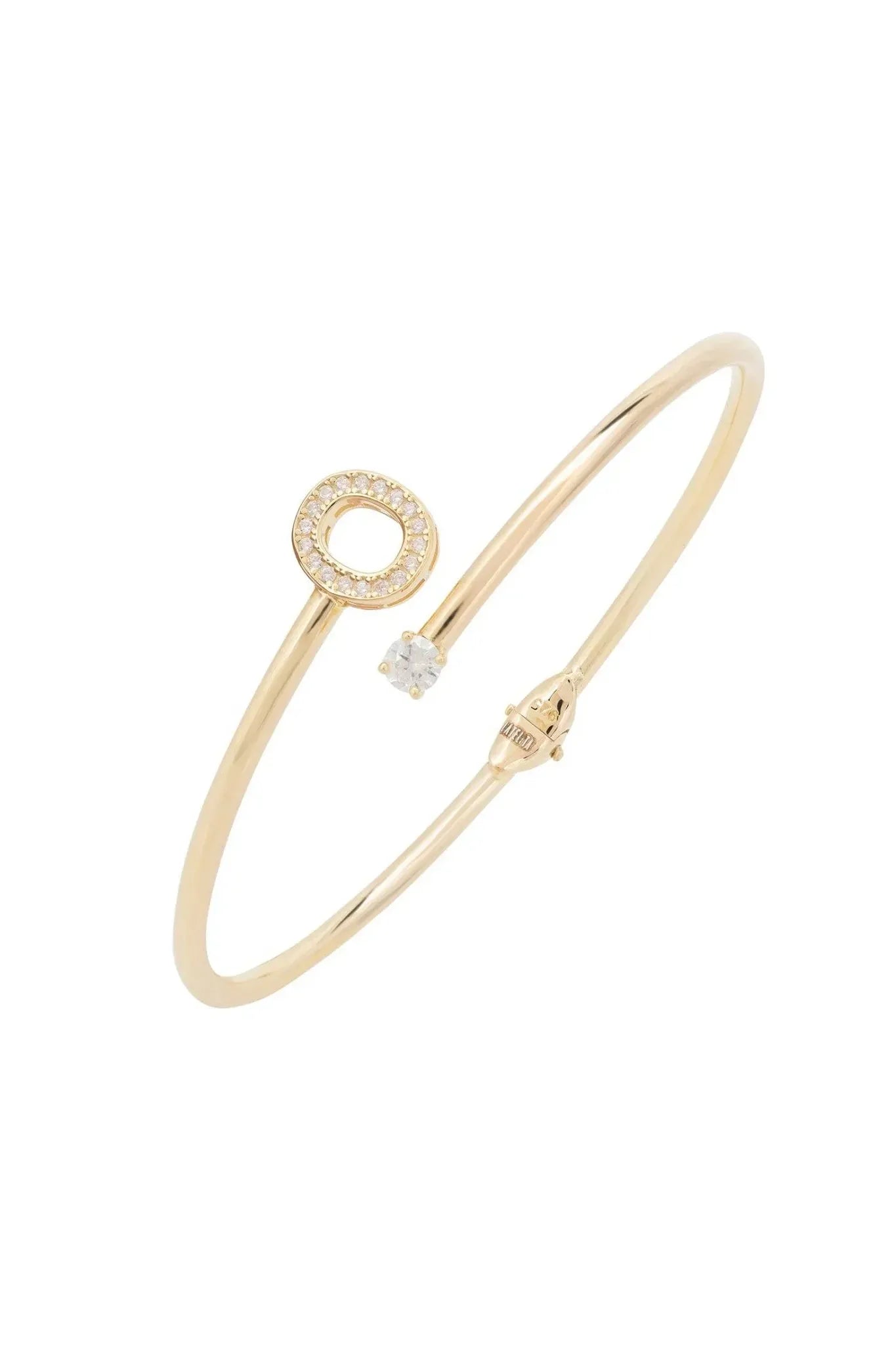 Initial Bangle Gold O - LATELITA Bracelets