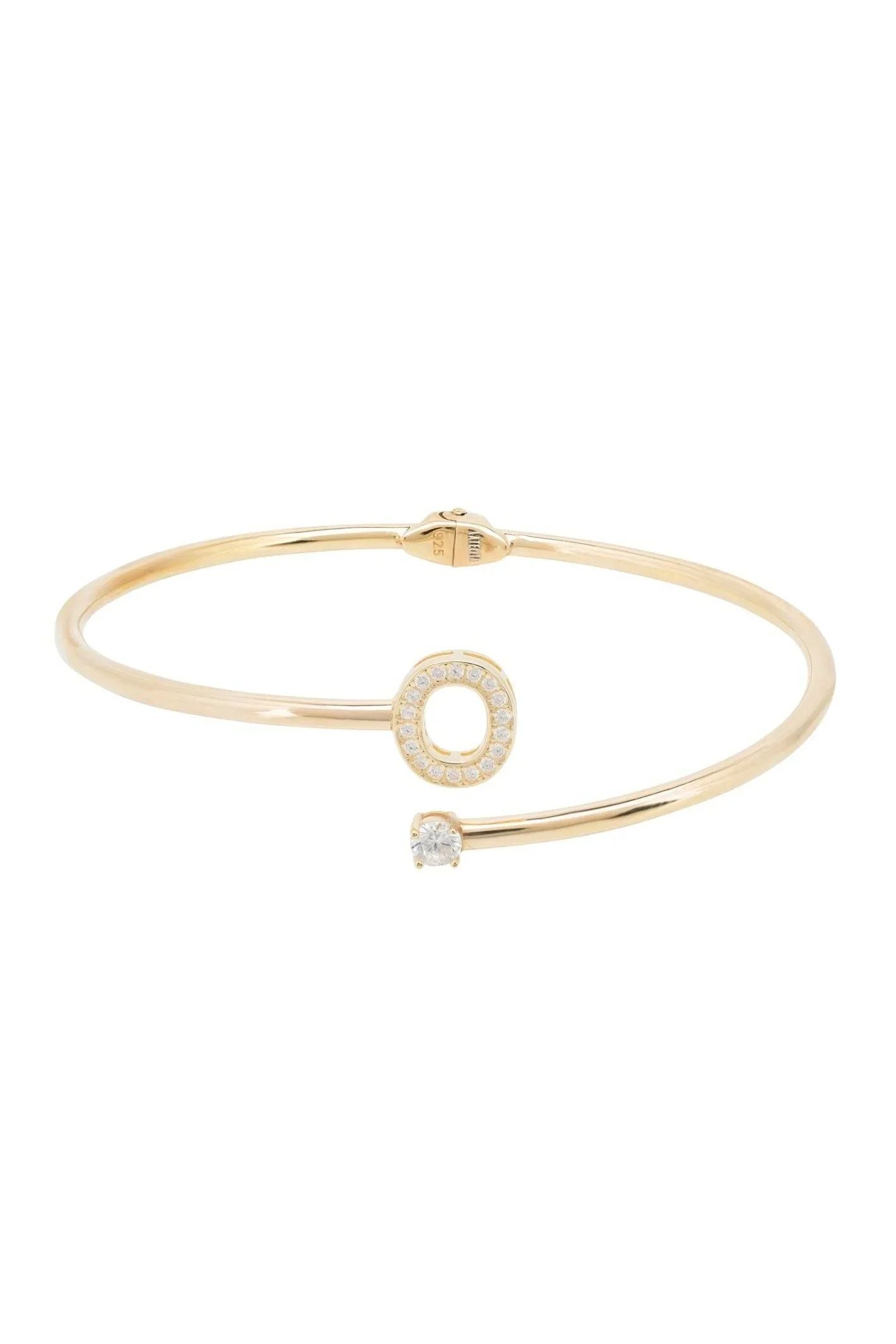 Initial Bangle Gold O - LATELITA Bracelets
