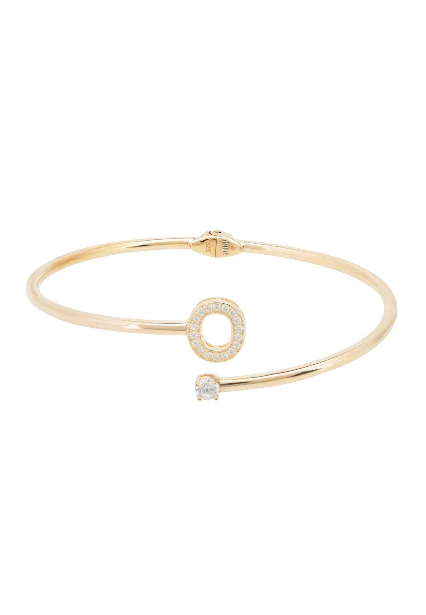 Initial Bangle Gold O - LATELITA Bracelets