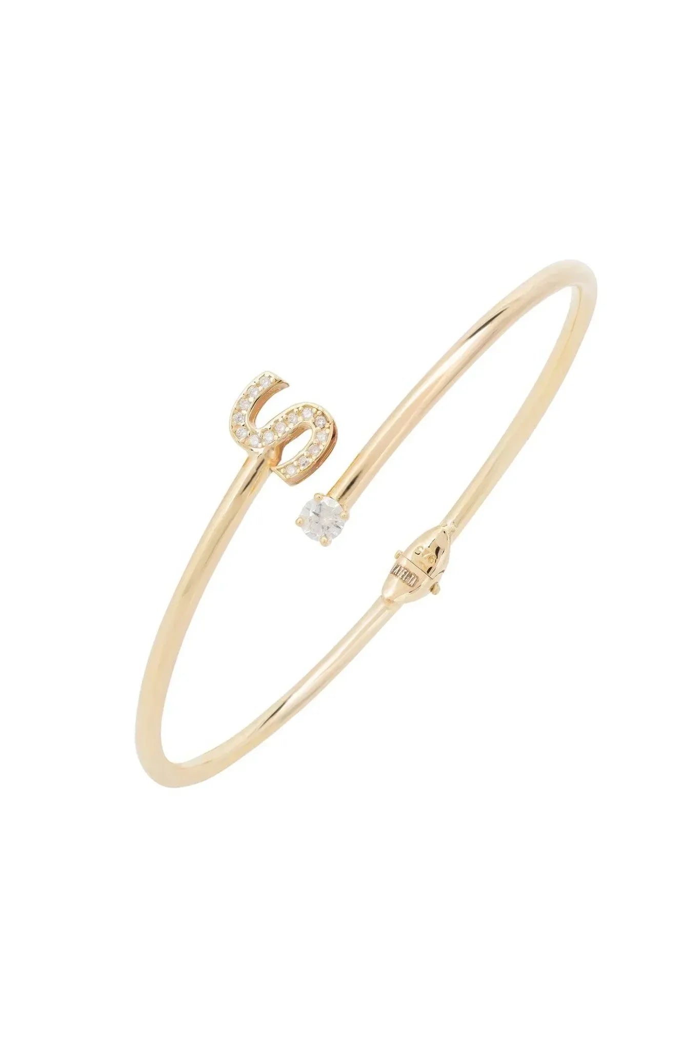 Initial Bangle Gold S - LATELITA Bracelets
