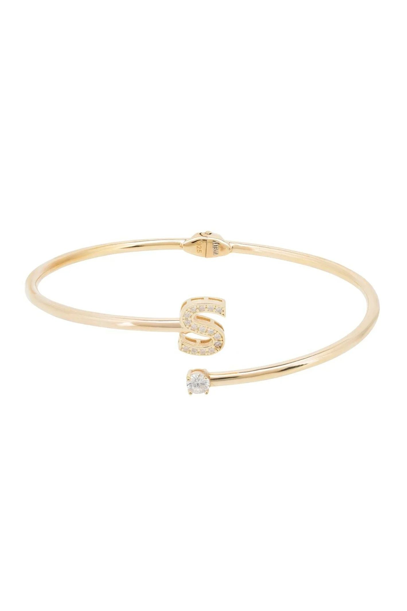 Initial Bangle Gold S - LATELITA Bracelets