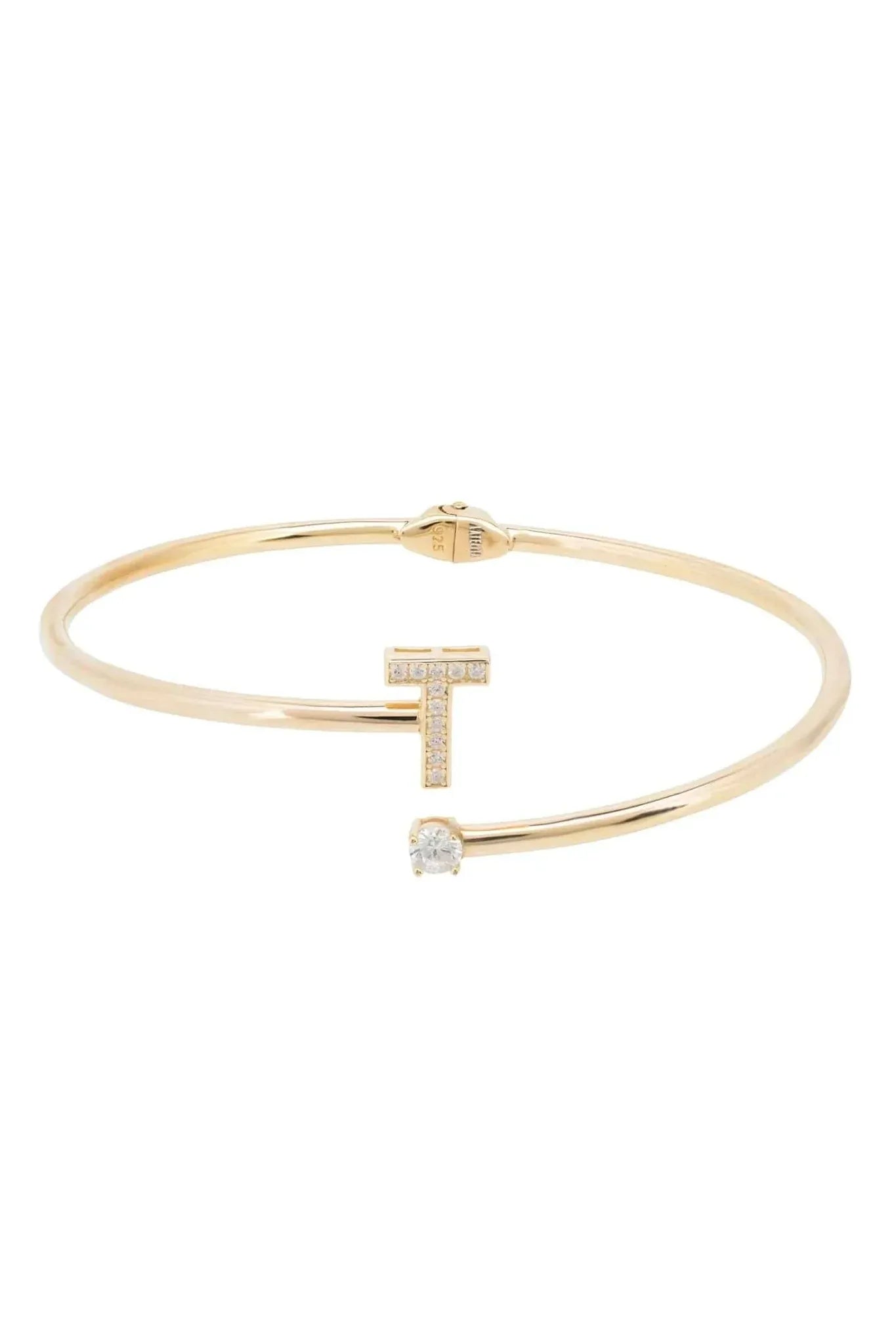Initial Bangle Gold T - LATELITA Bracelets