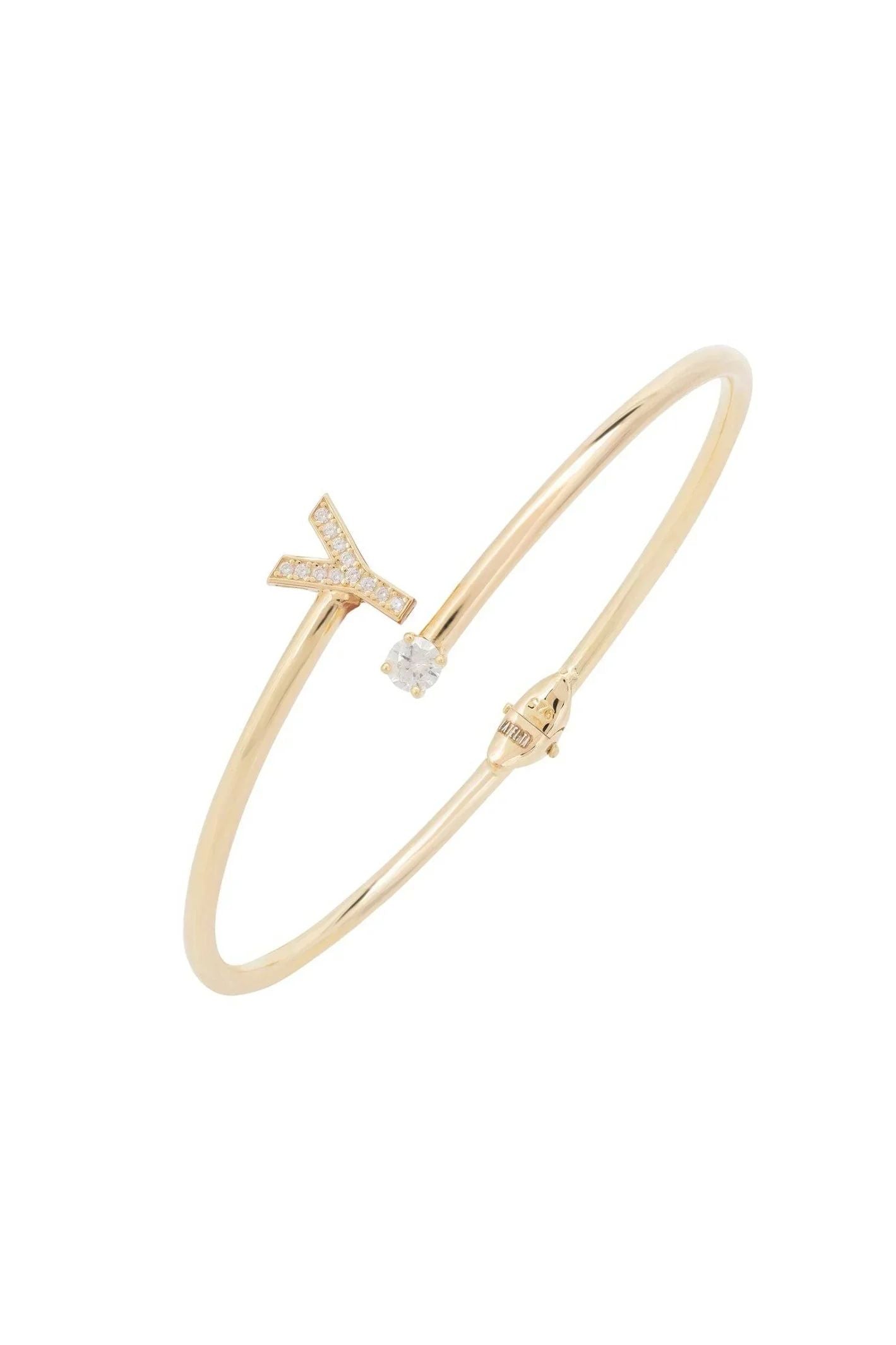 Initial Bangle Gold Y - LATELITA Bracelets
