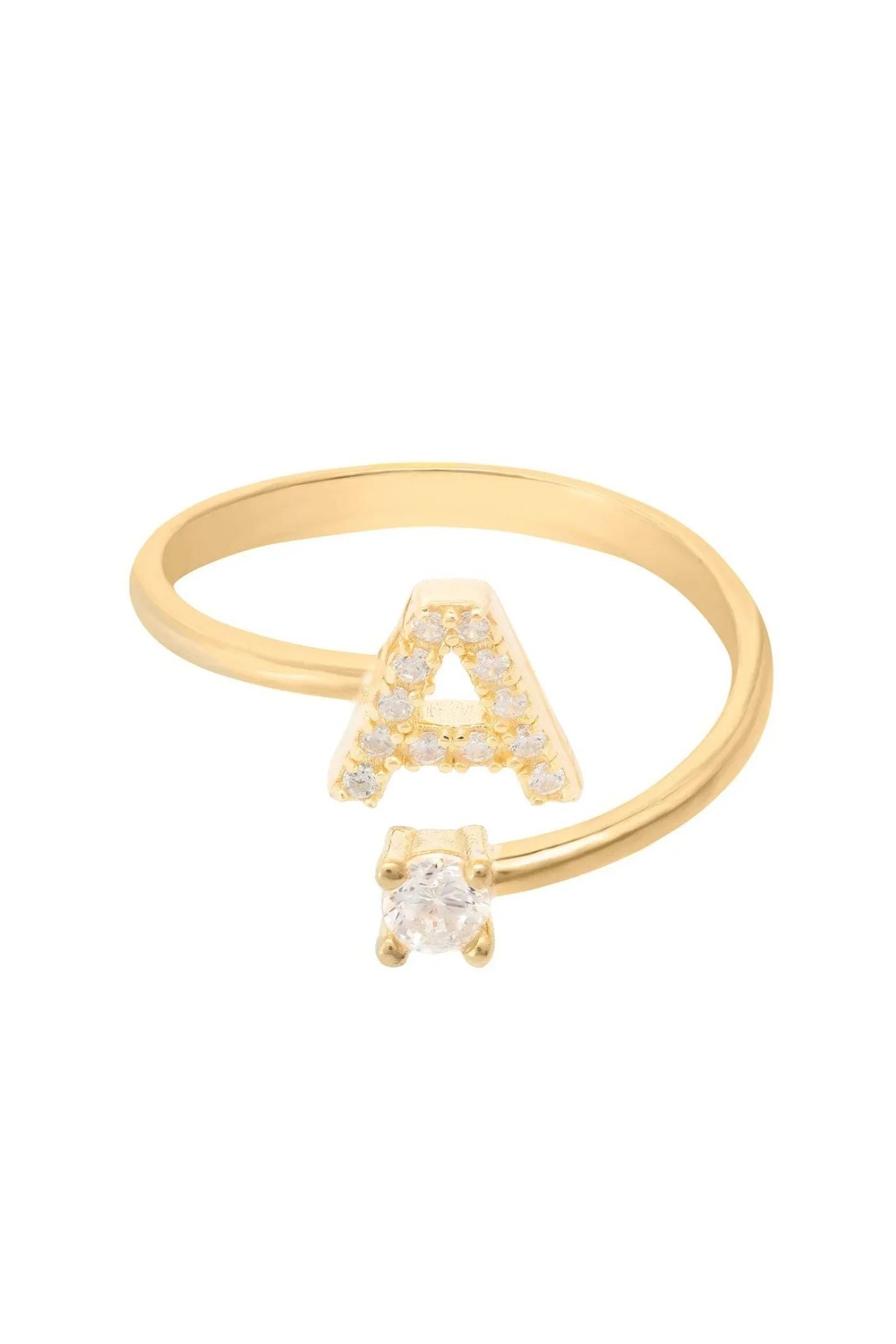 Initial Ring Gold A - LATELITA Rings