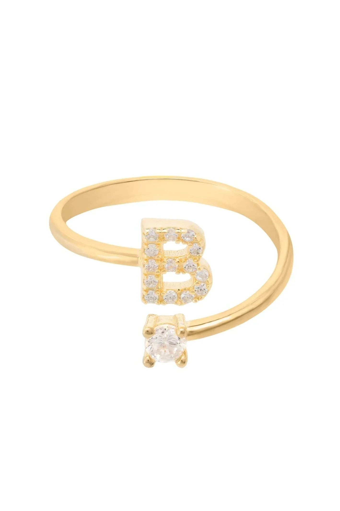 Initial Ring Gold B - LATELITA Rings