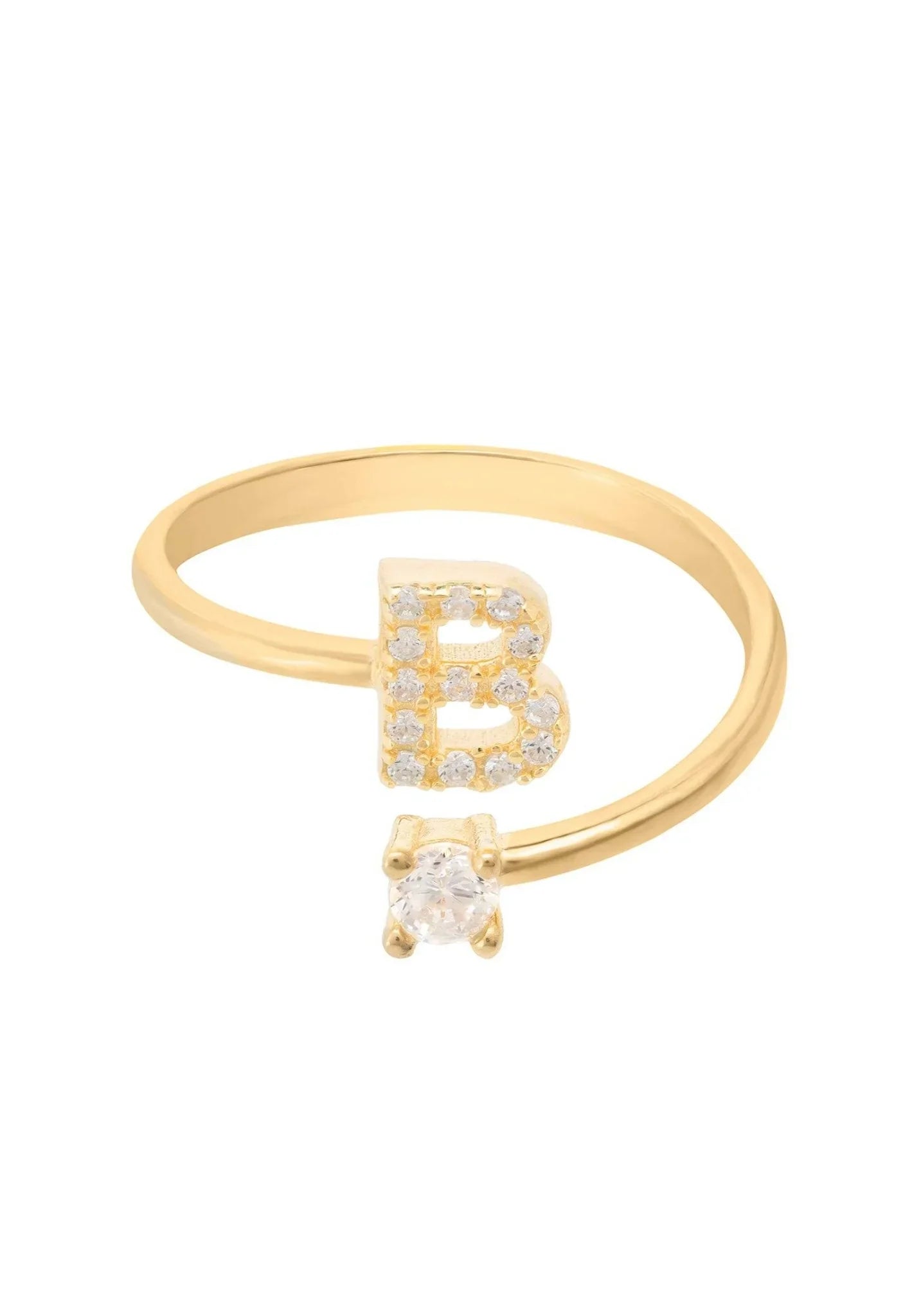 Initial Ring Gold B - LATELITA Rings