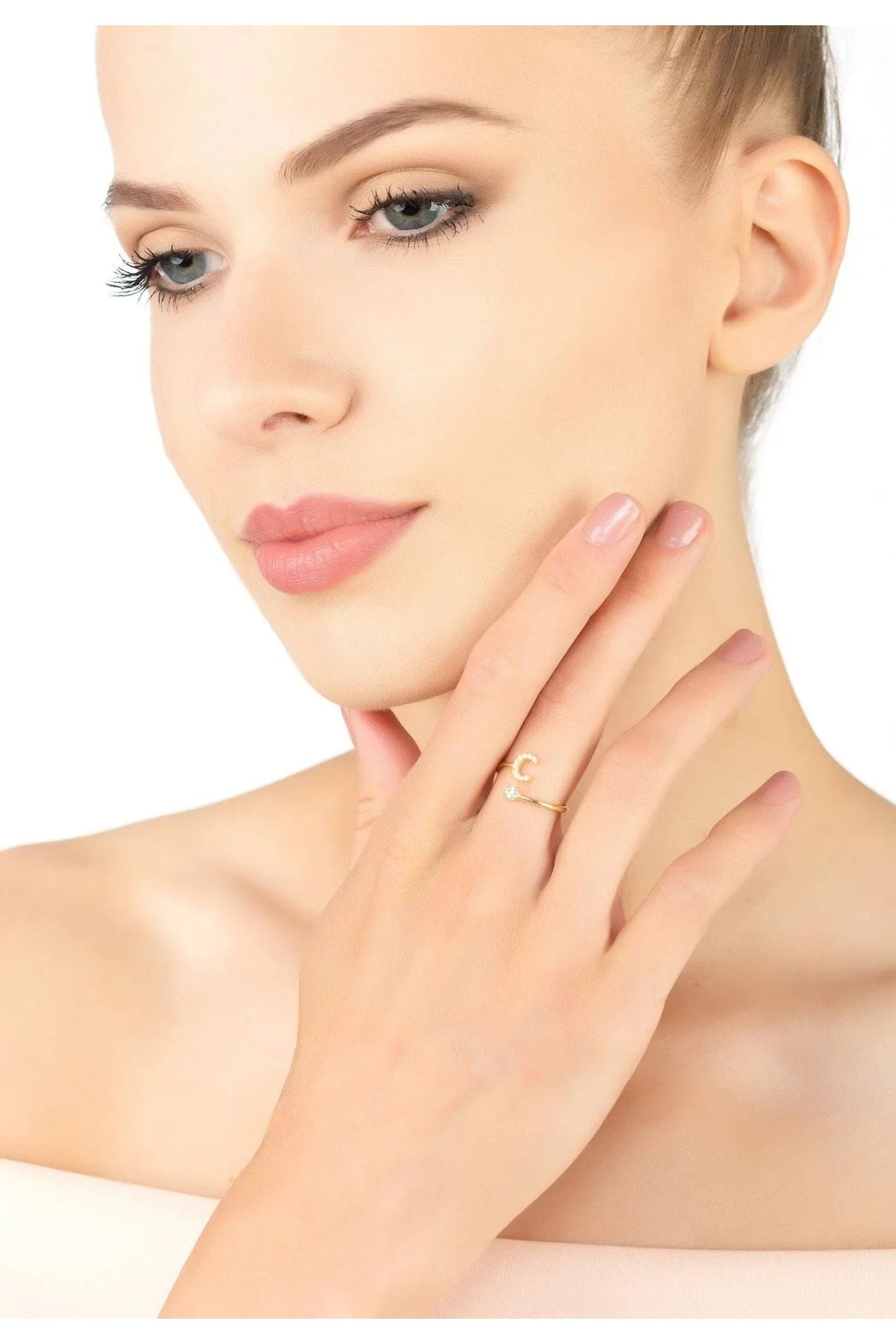 Initial Ring Gold C - LATELITA Rings