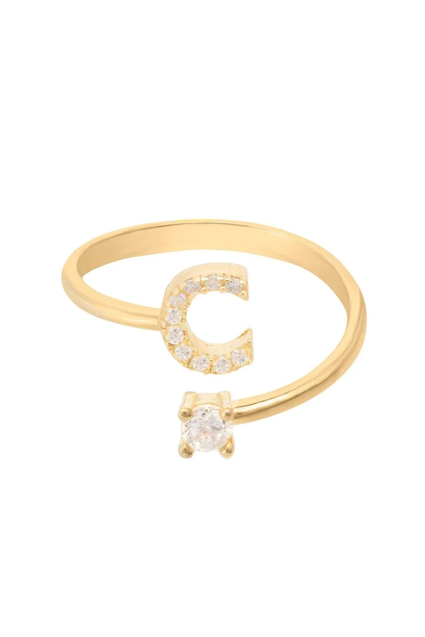 Initial Ring Gold C - LATELITA Rings