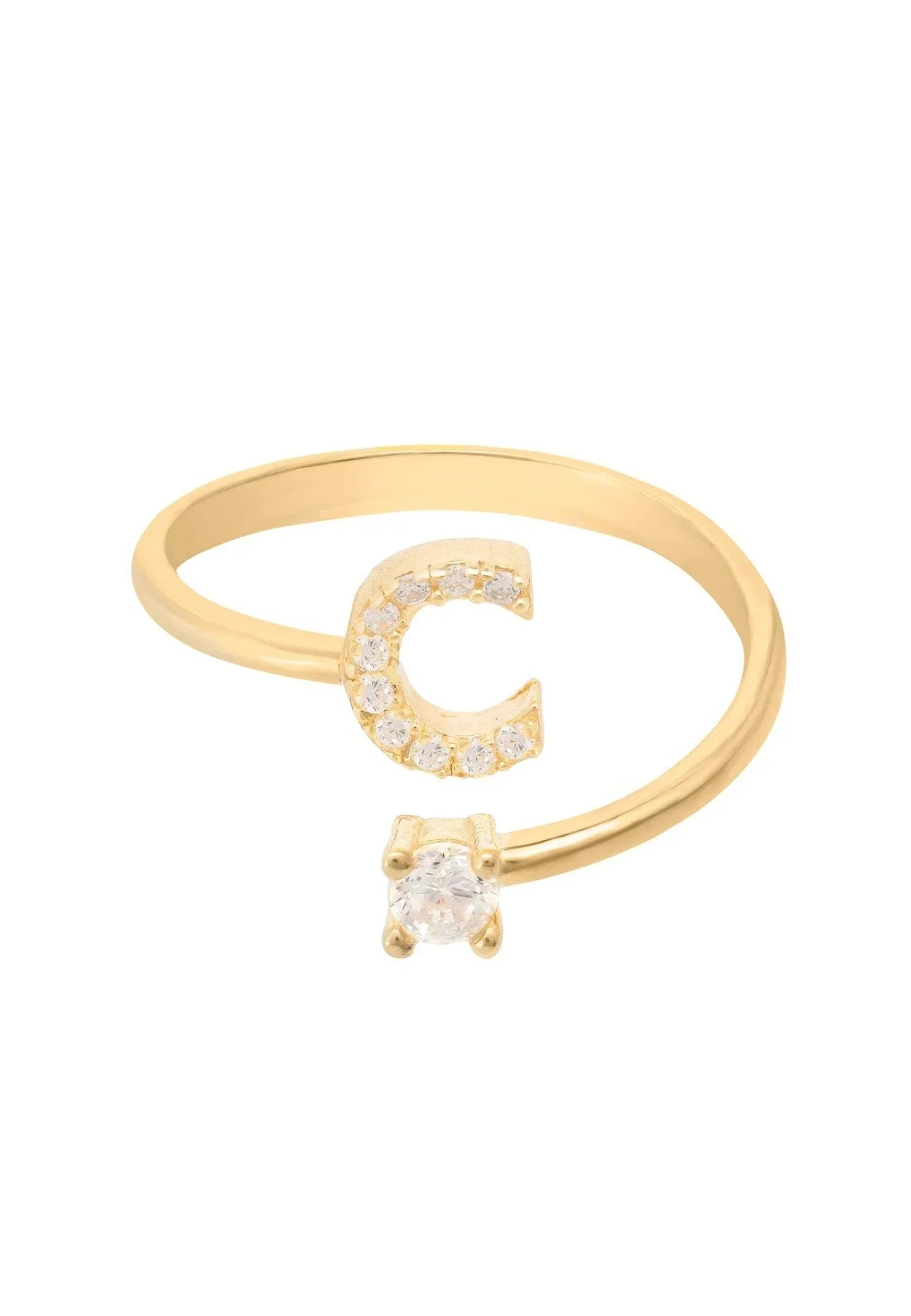 Initial Ring Gold C - LATELITA Rings