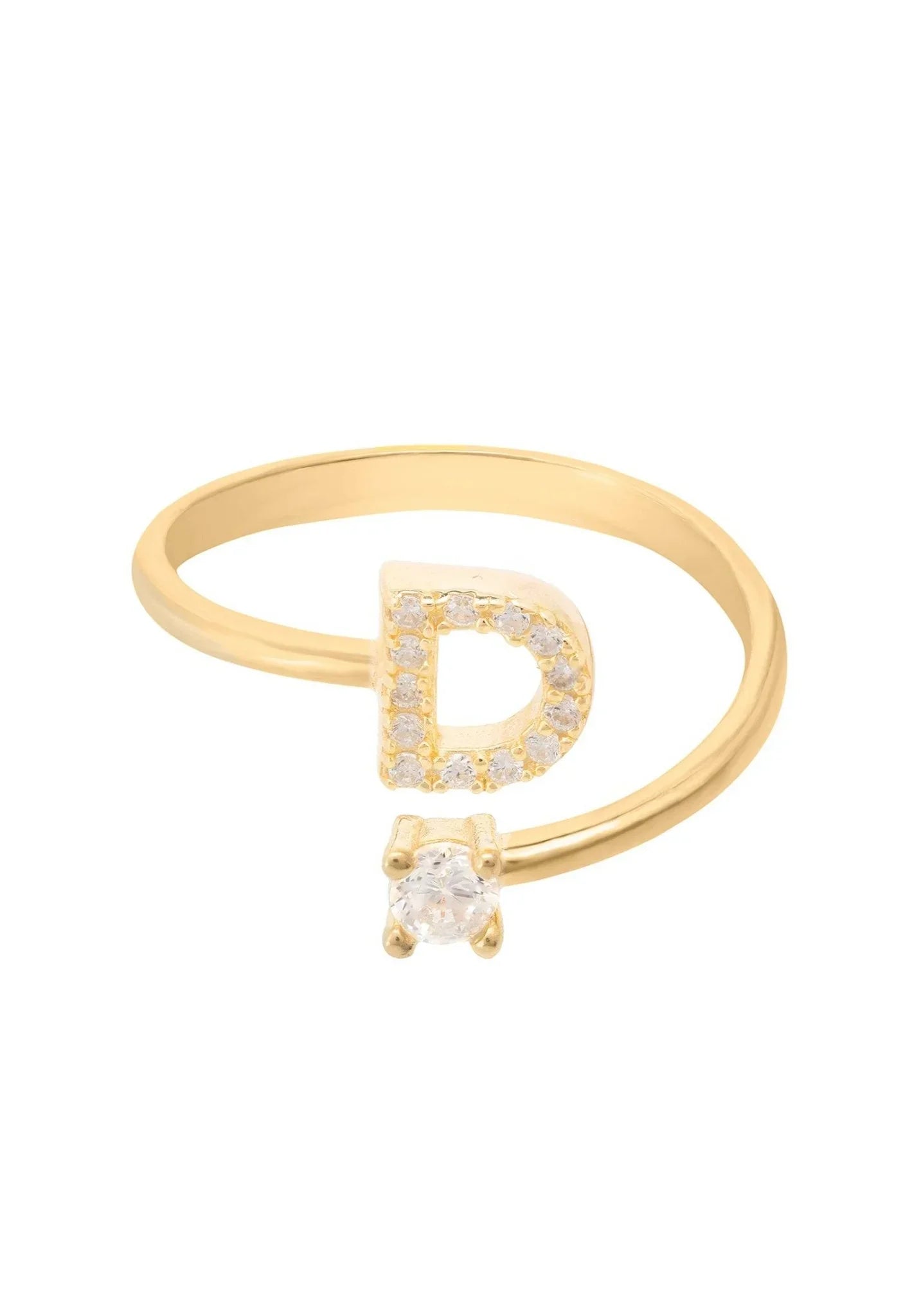 Initial Ring Gold D - LATELITA Rings