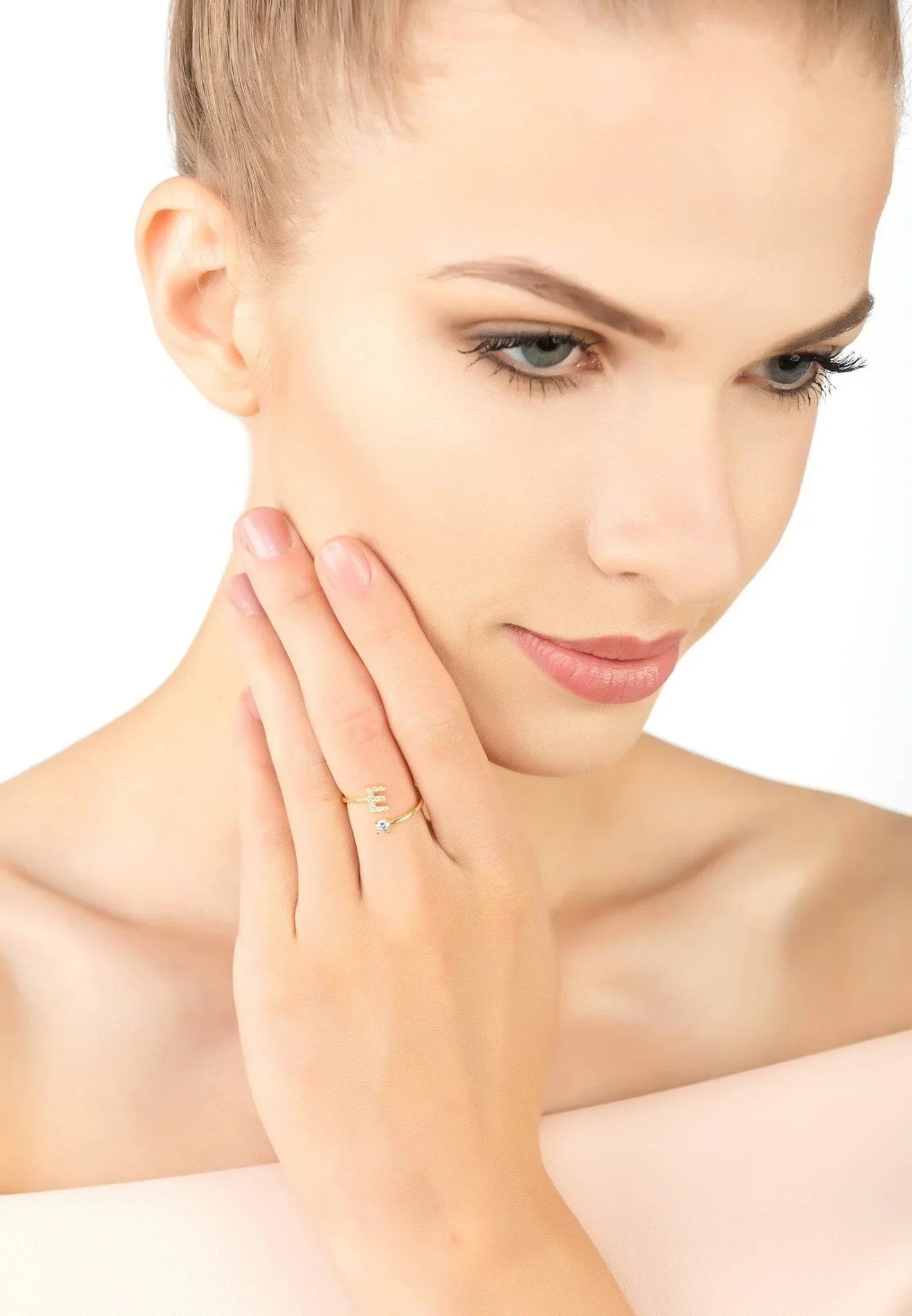 Initial Ring Gold E - LATELITA Rings