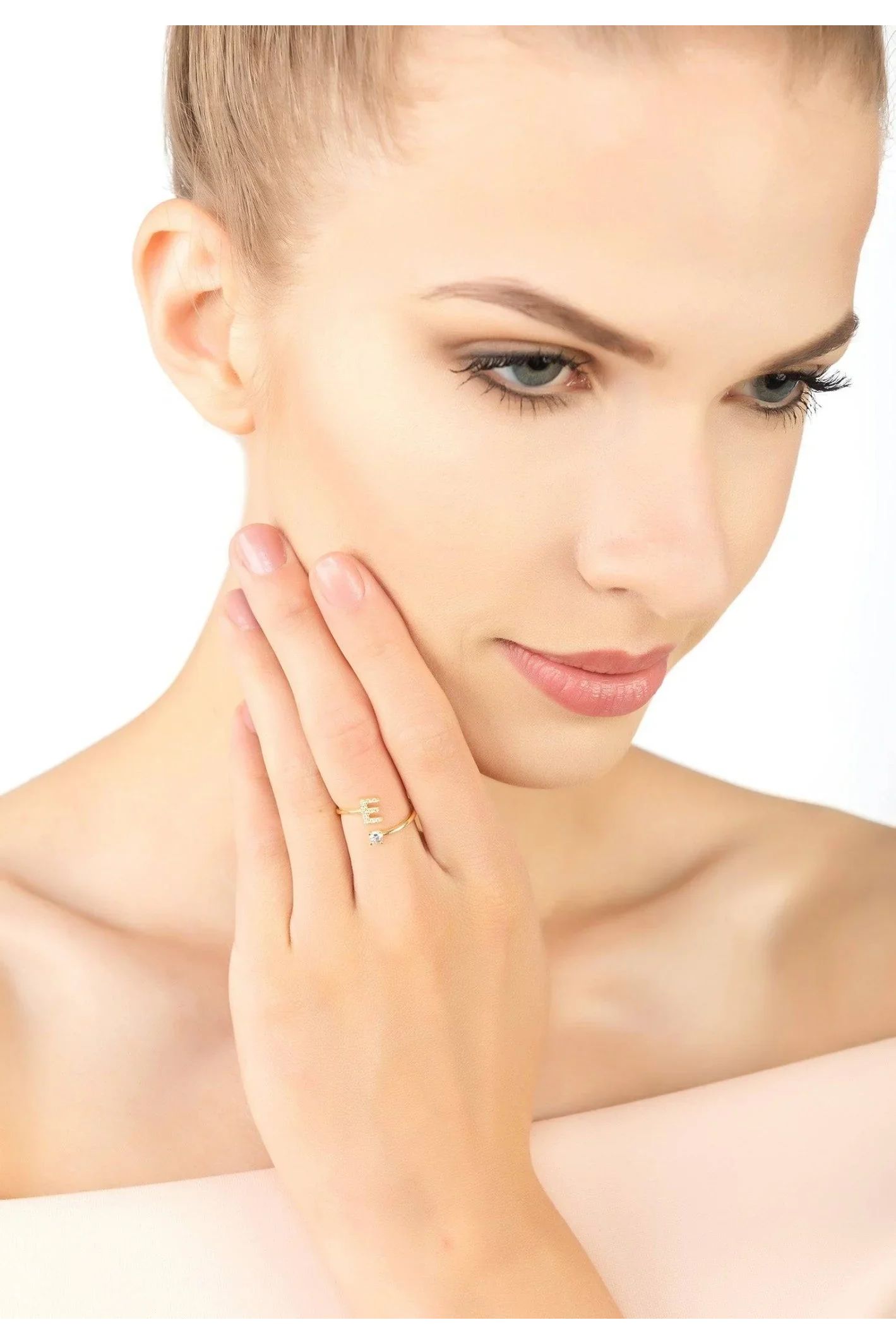 Initial Ring Gold E - LATELITA Rings