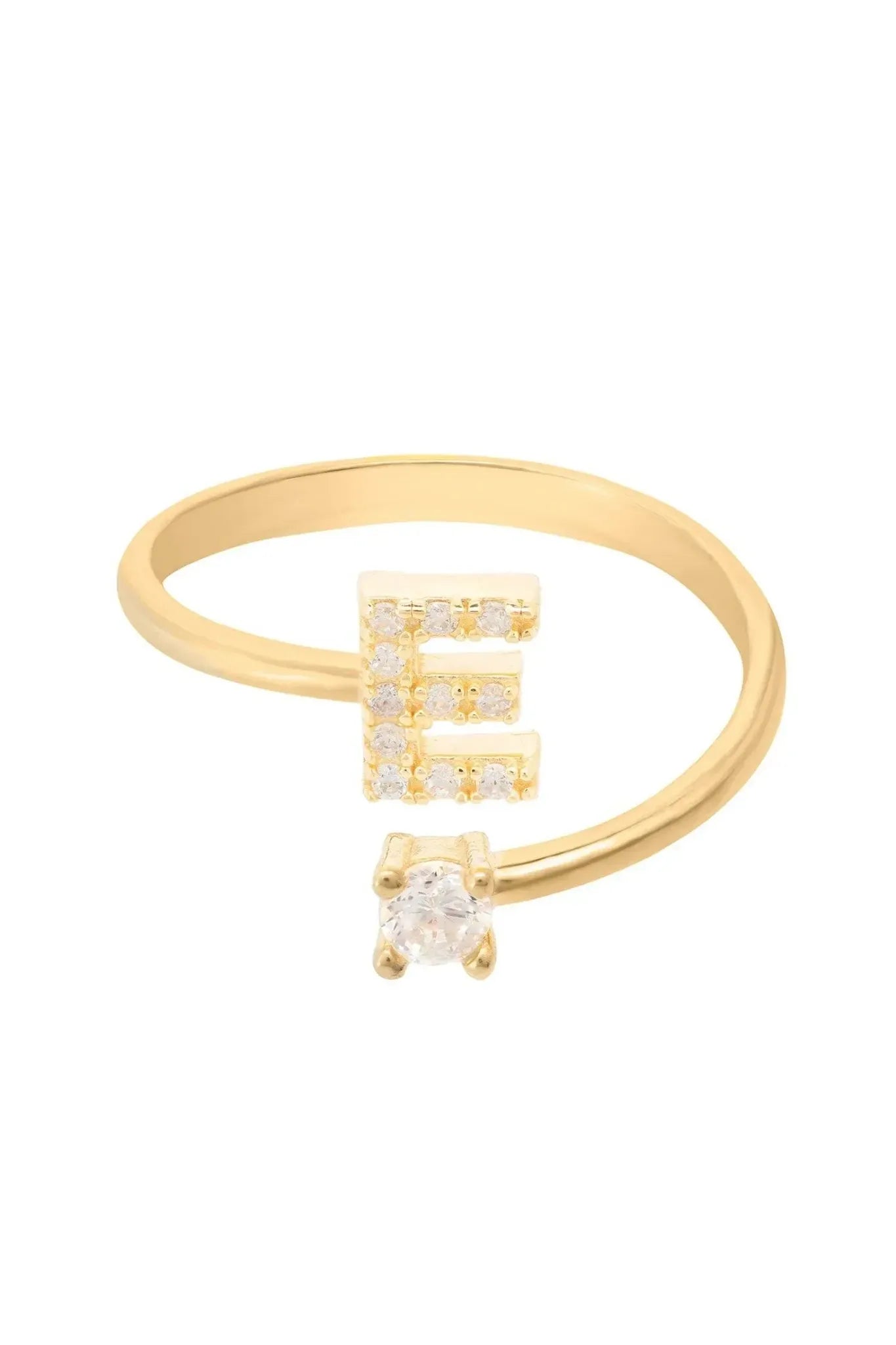Initial Ring Gold E - LATELITA Rings
