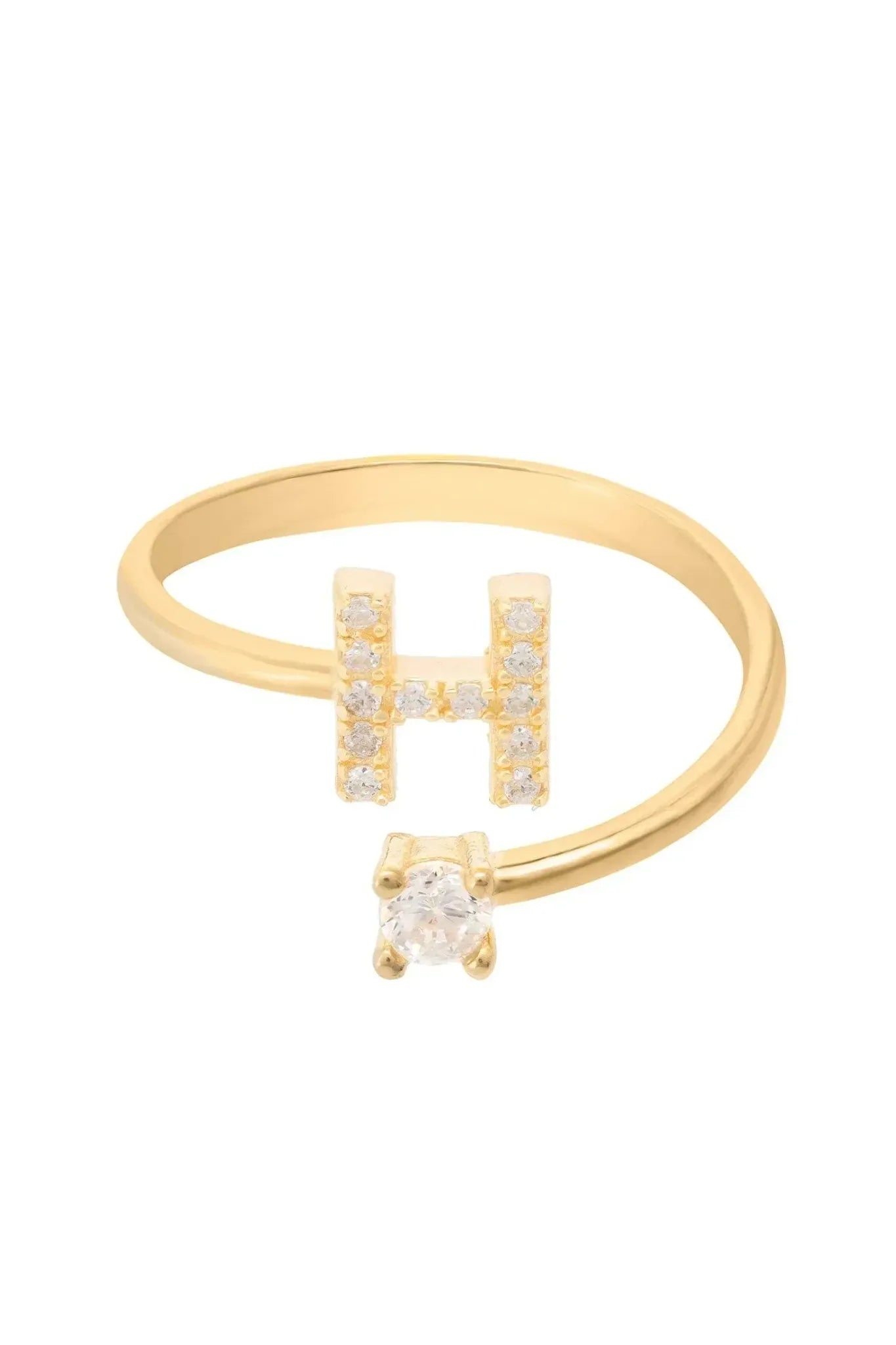 Initial Ring Gold H - LATELITA Rings