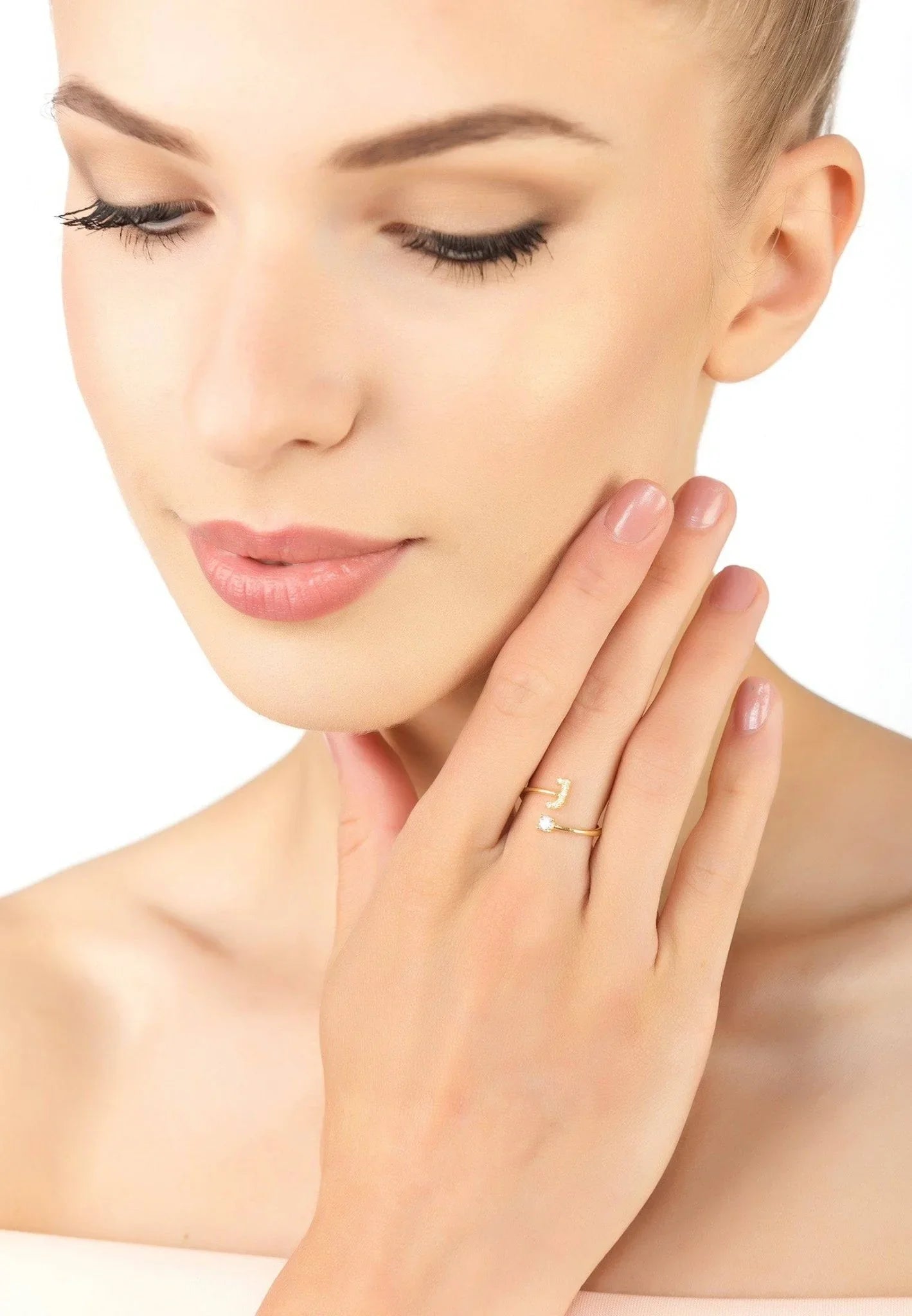 Initial Ring Gold J - LATELITA Rings