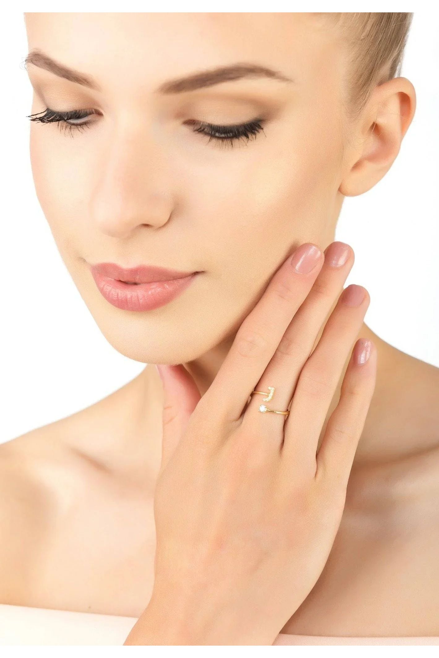 Initial Ring Gold J - LATELITA Rings