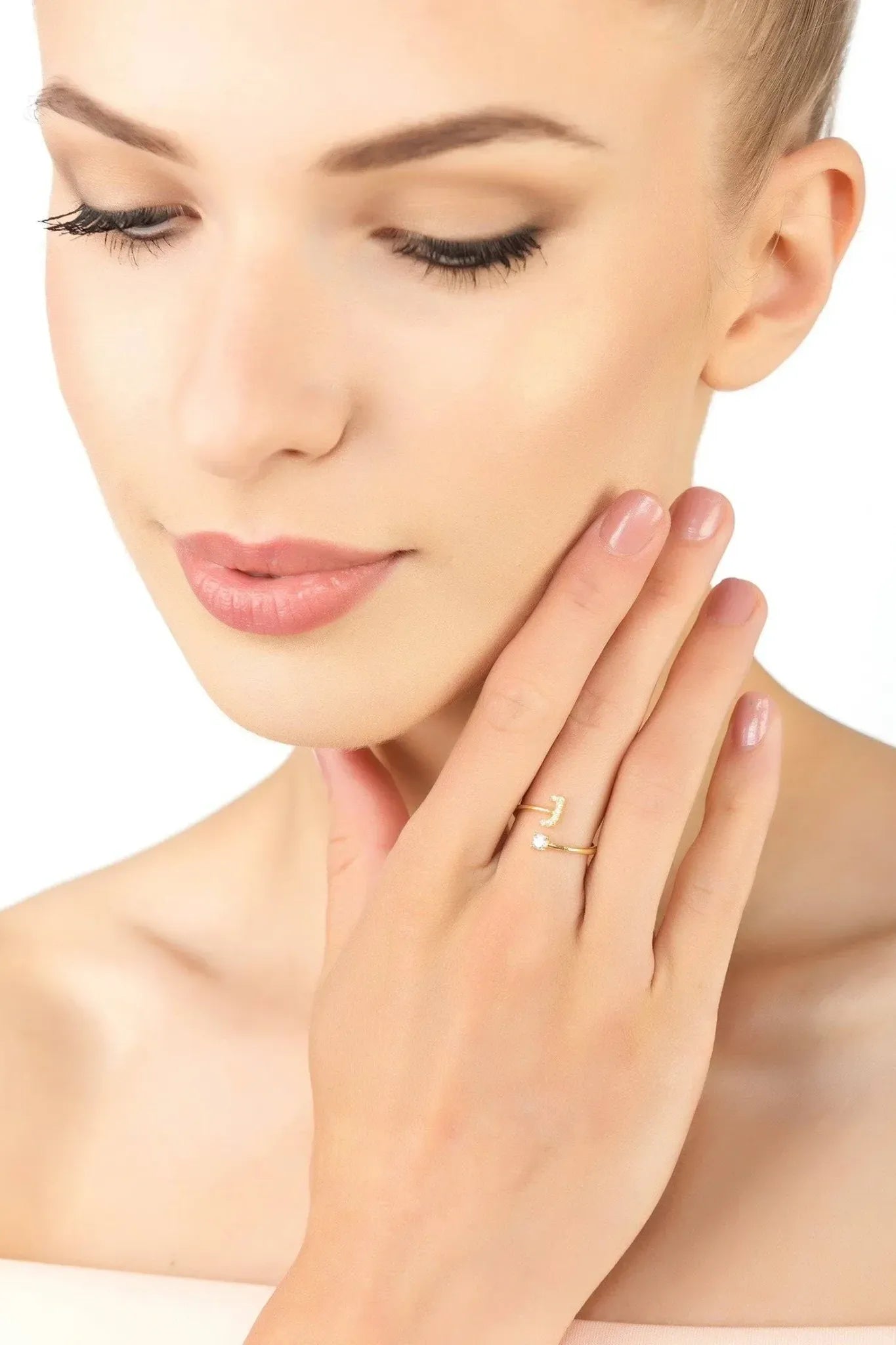 Initial Ring Gold J - LATELITA Rings