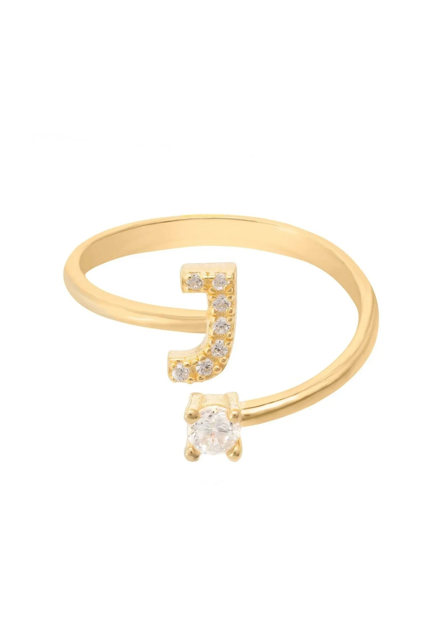 Initial Ring Gold J - LATELITA Rings