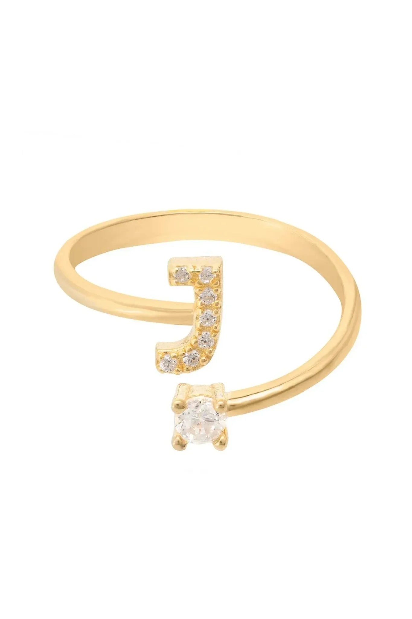 Initial Ring Gold J - LATELITA Rings
