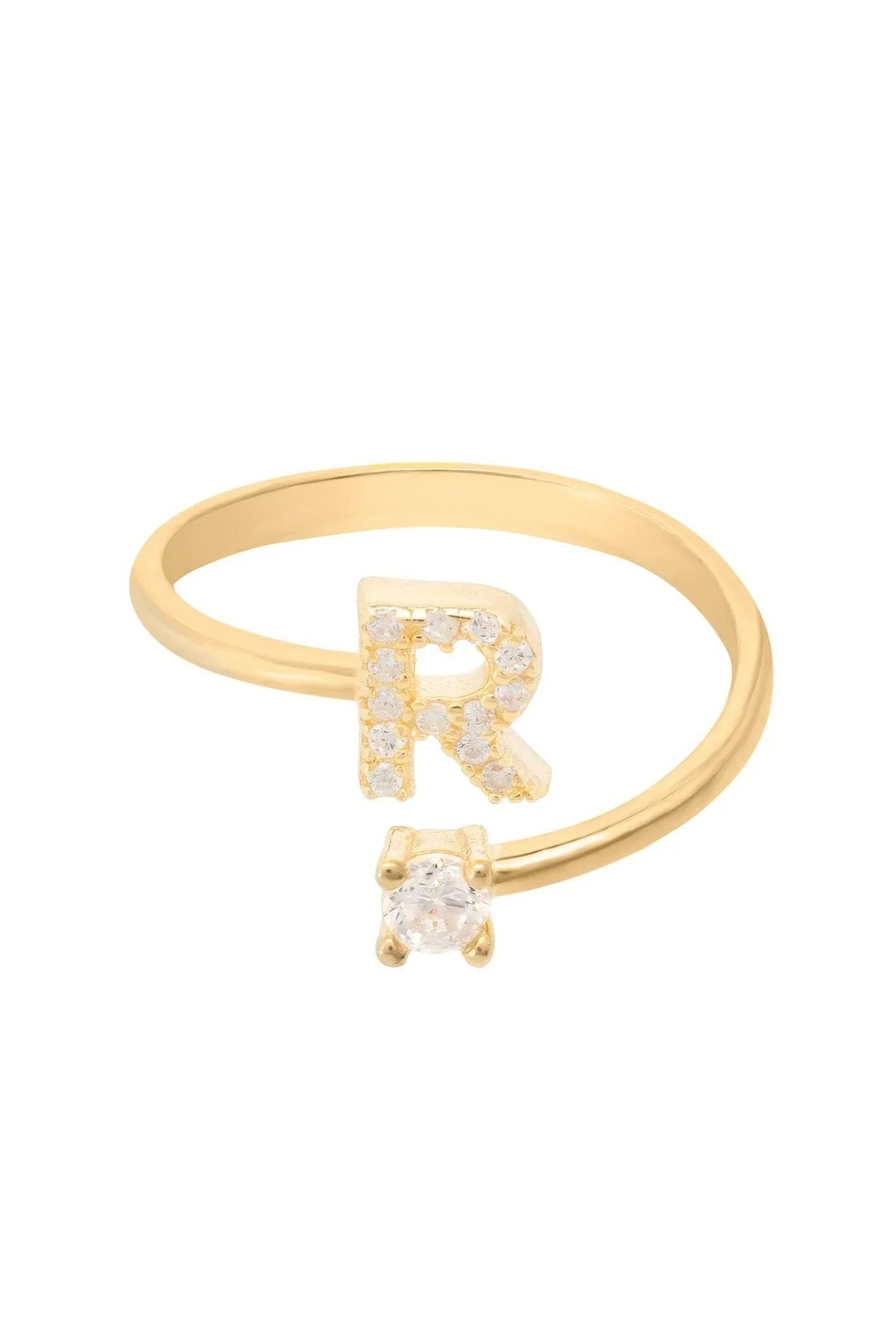 Initial Ring Gold R - LATELITA Rings