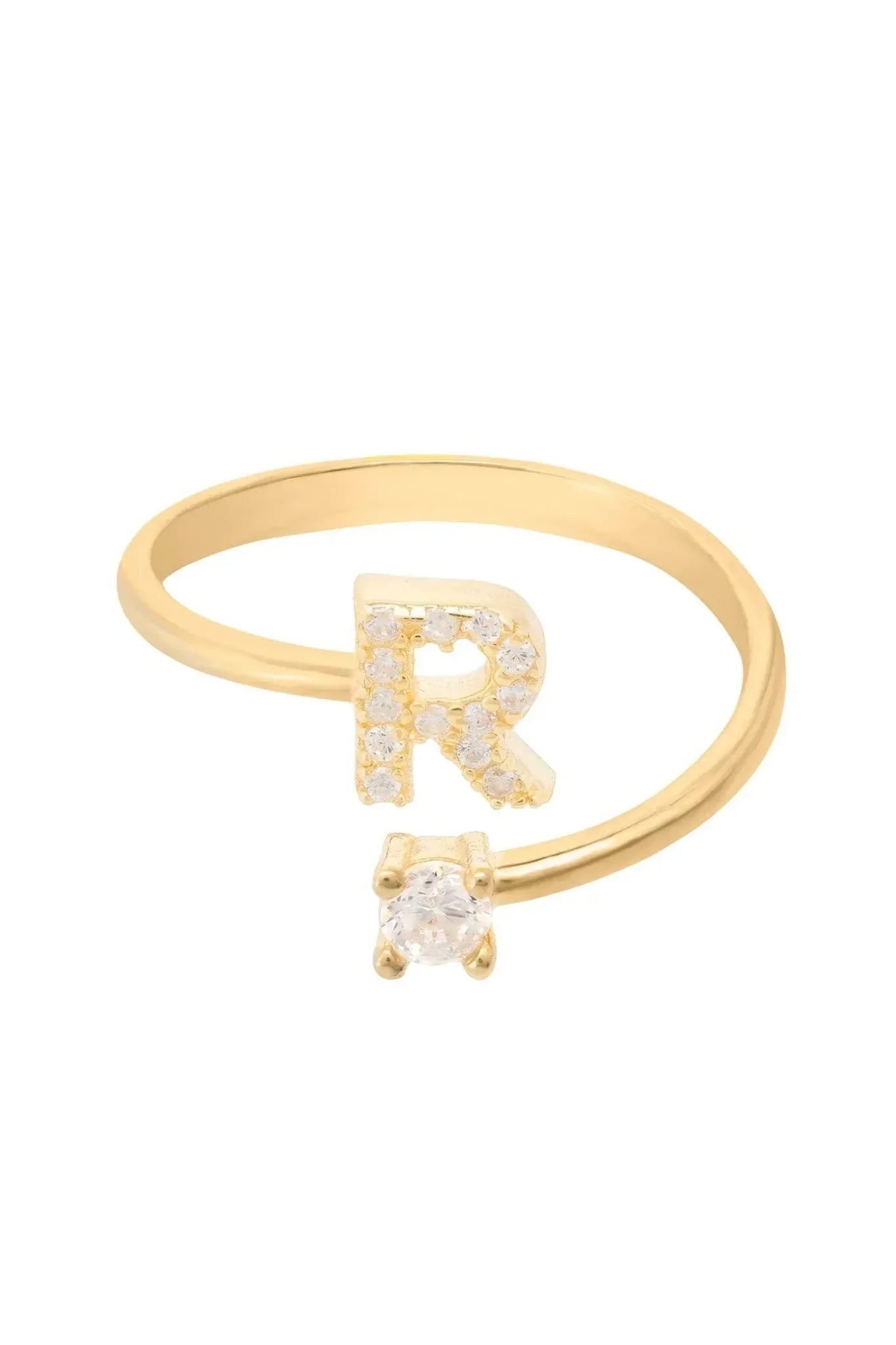 Initial Ring Gold R - LATELITA Rings