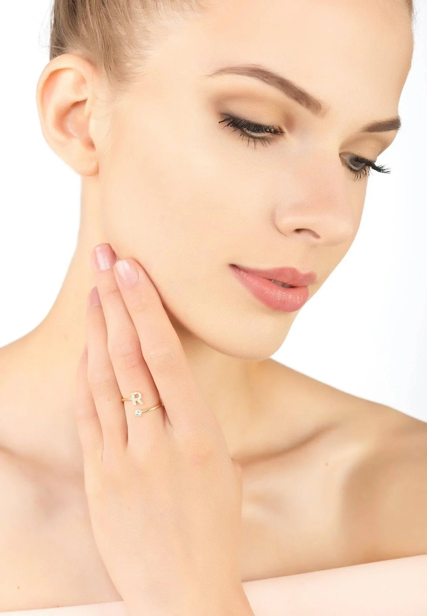 Initial Ring Gold R - LATELITA Rings