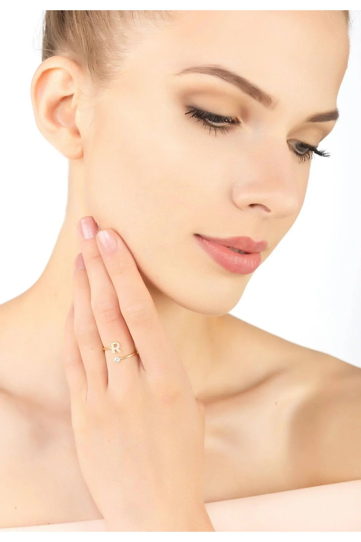 Initial Ring Gold R - LATELITA Rings