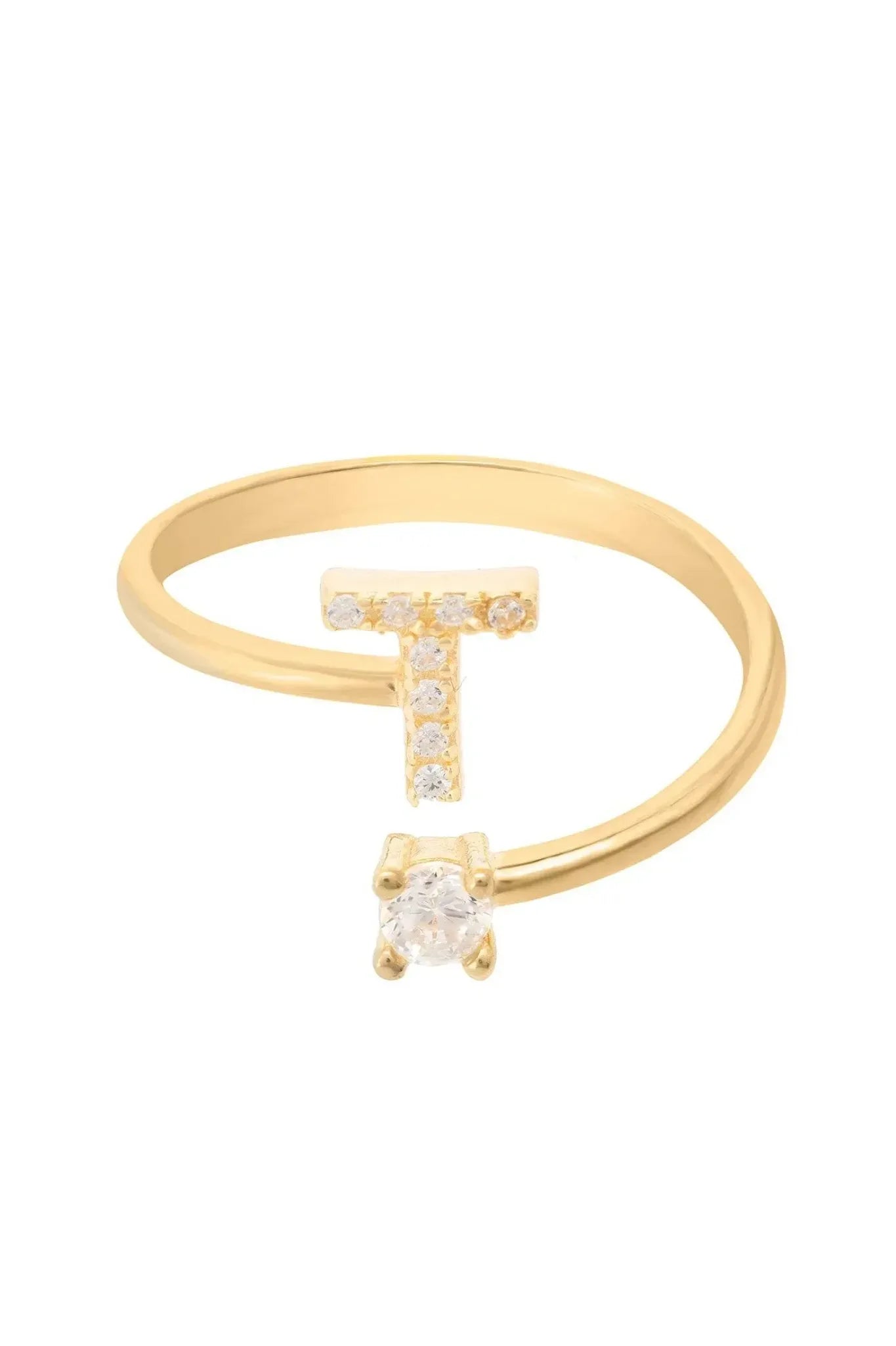 Initial Ring Gold T - LATELITA Rings