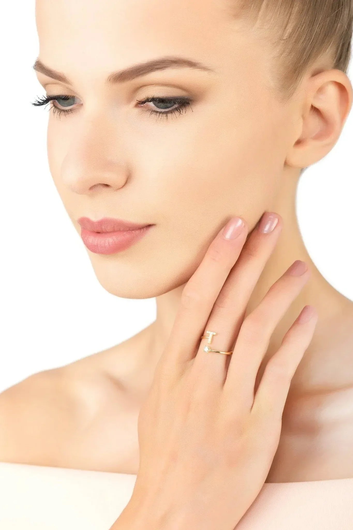 Initial Ring Gold T - LATELITA Rings