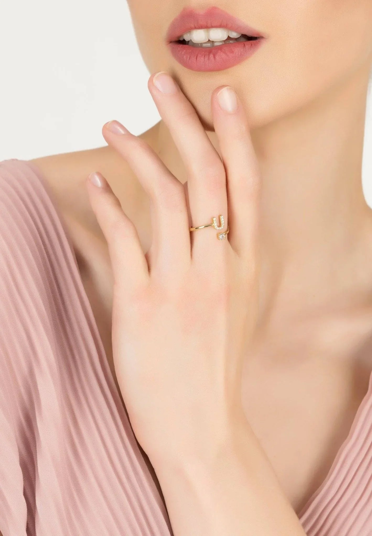 Initial Ring Gold U - LATELITA Rings