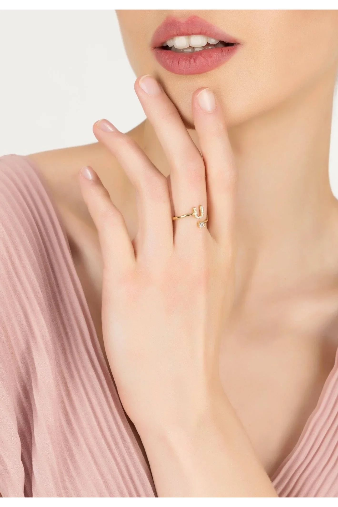 Initial Ring Gold U - LATELITA Rings