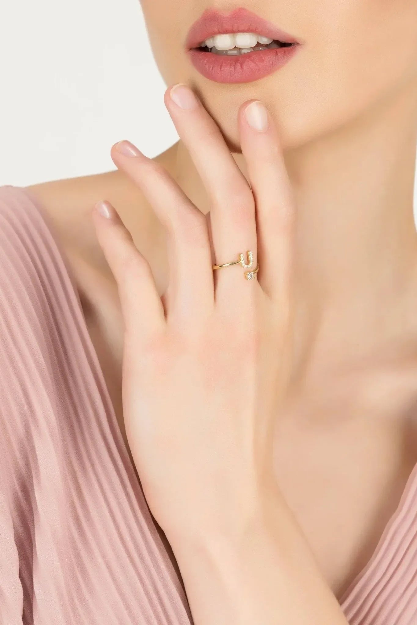 Initial Ring Gold U - LATELITA Rings
