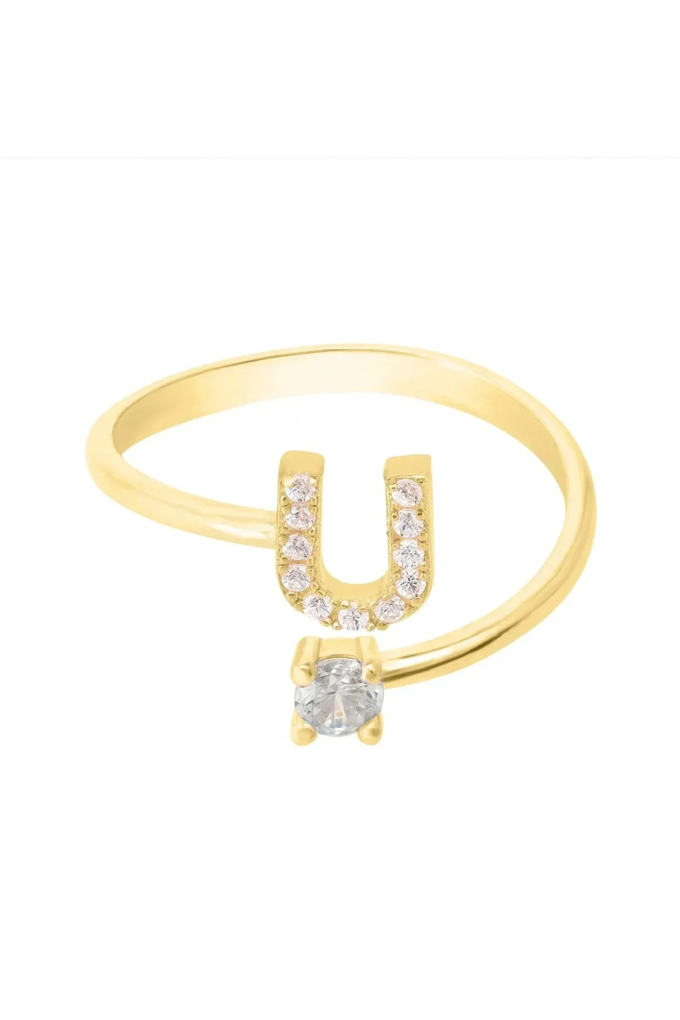 Initial Ring Gold U - LATELITA Rings
