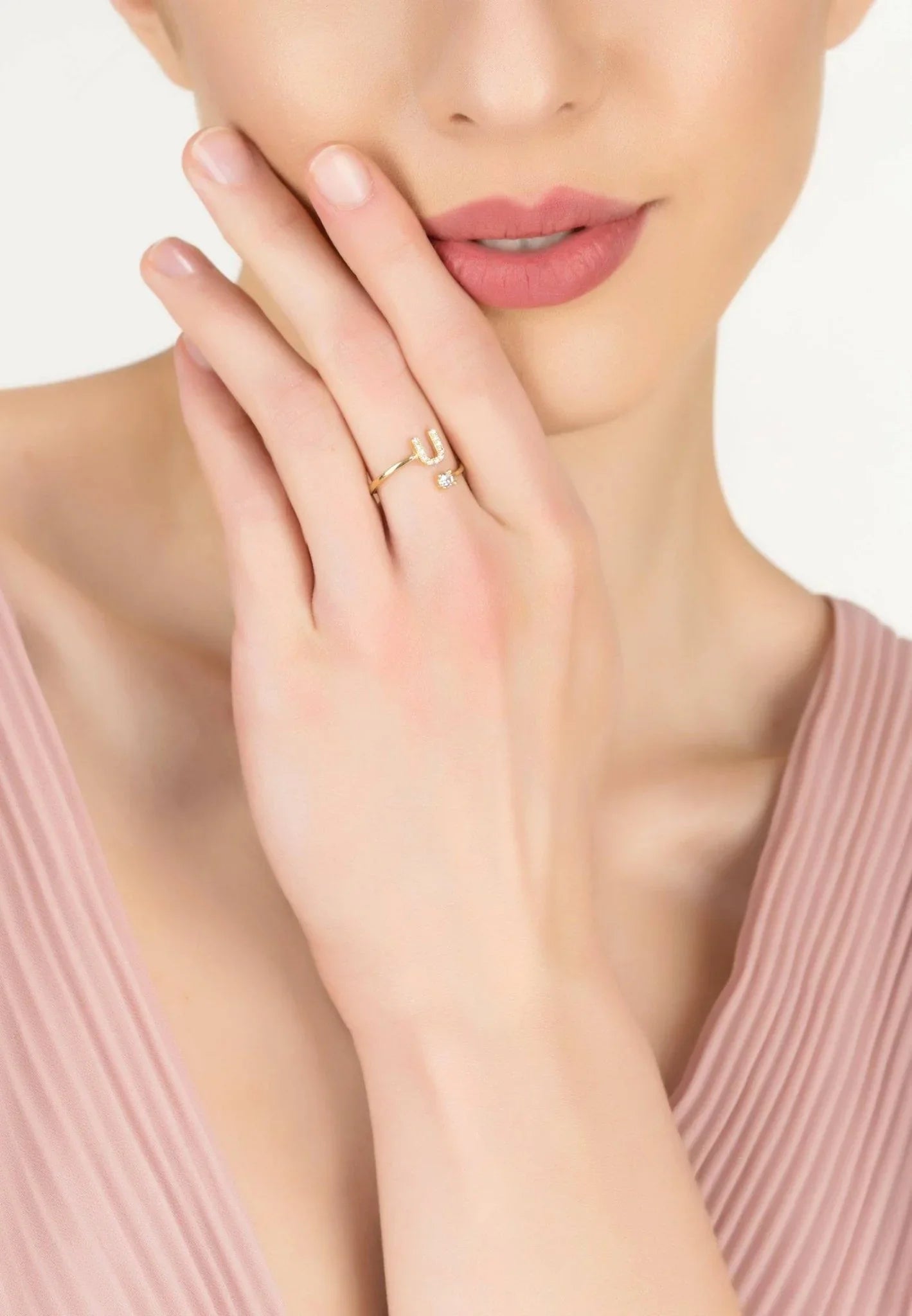 Initial Ring Gold U - LATELITA Rings
