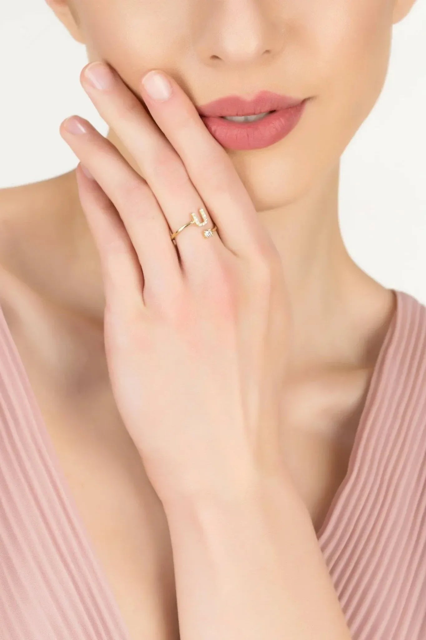 Initial Ring Gold U - LATELITA Rings