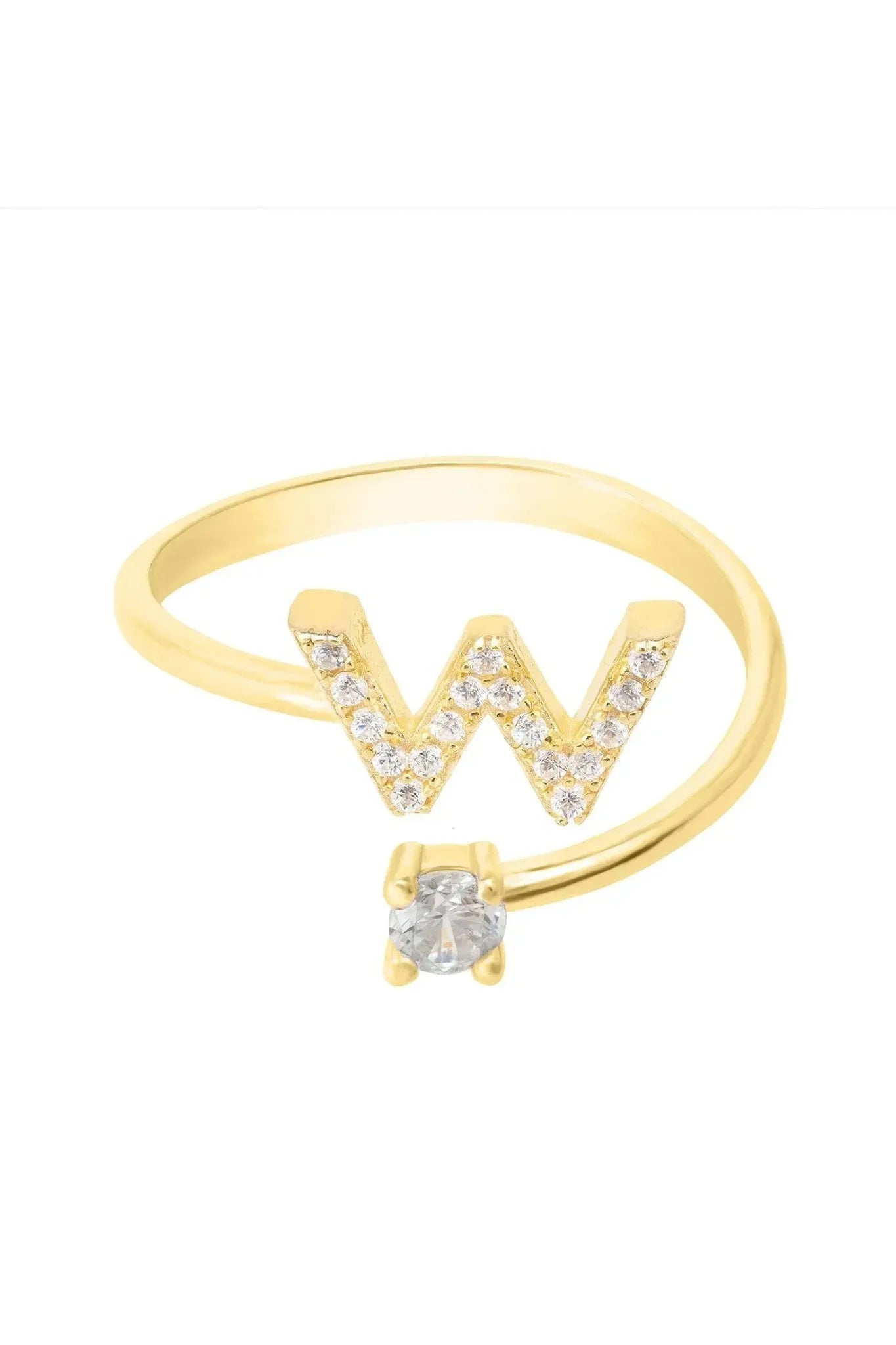 Initial Ring Gold W - LATELITA Rings