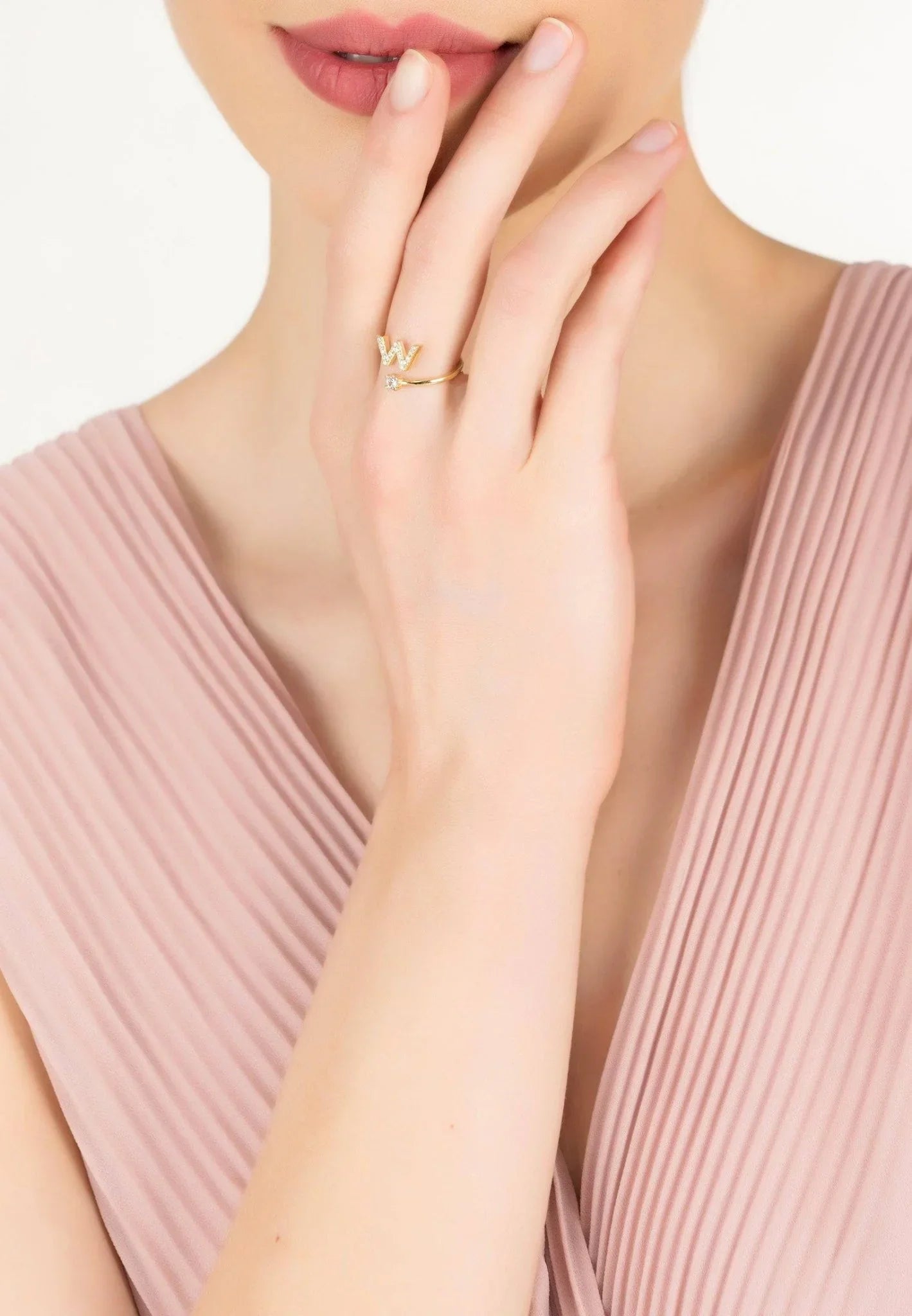 Initial Ring Gold W - LATELITA Rings