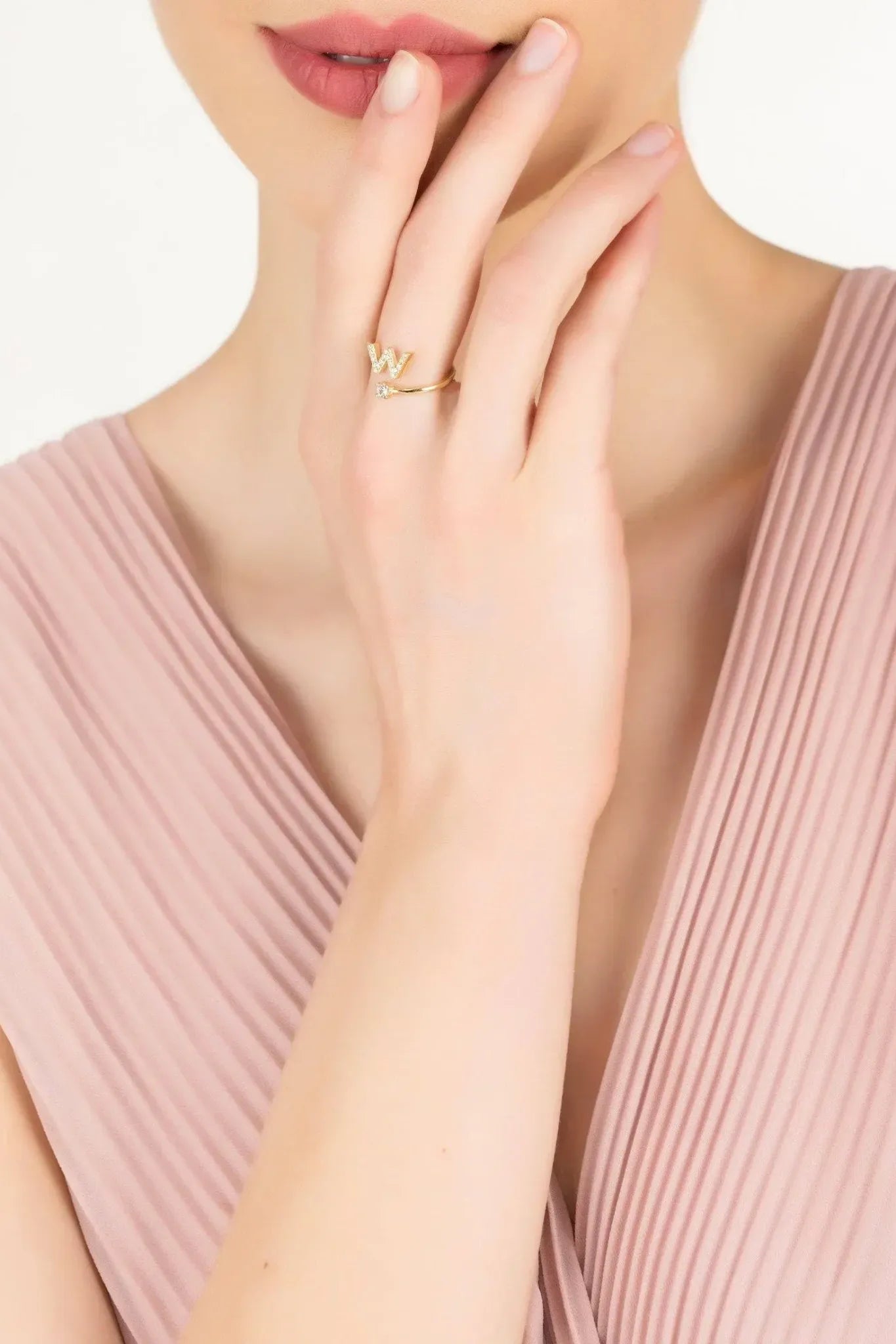 Initial Ring Gold W - LATELITA Rings