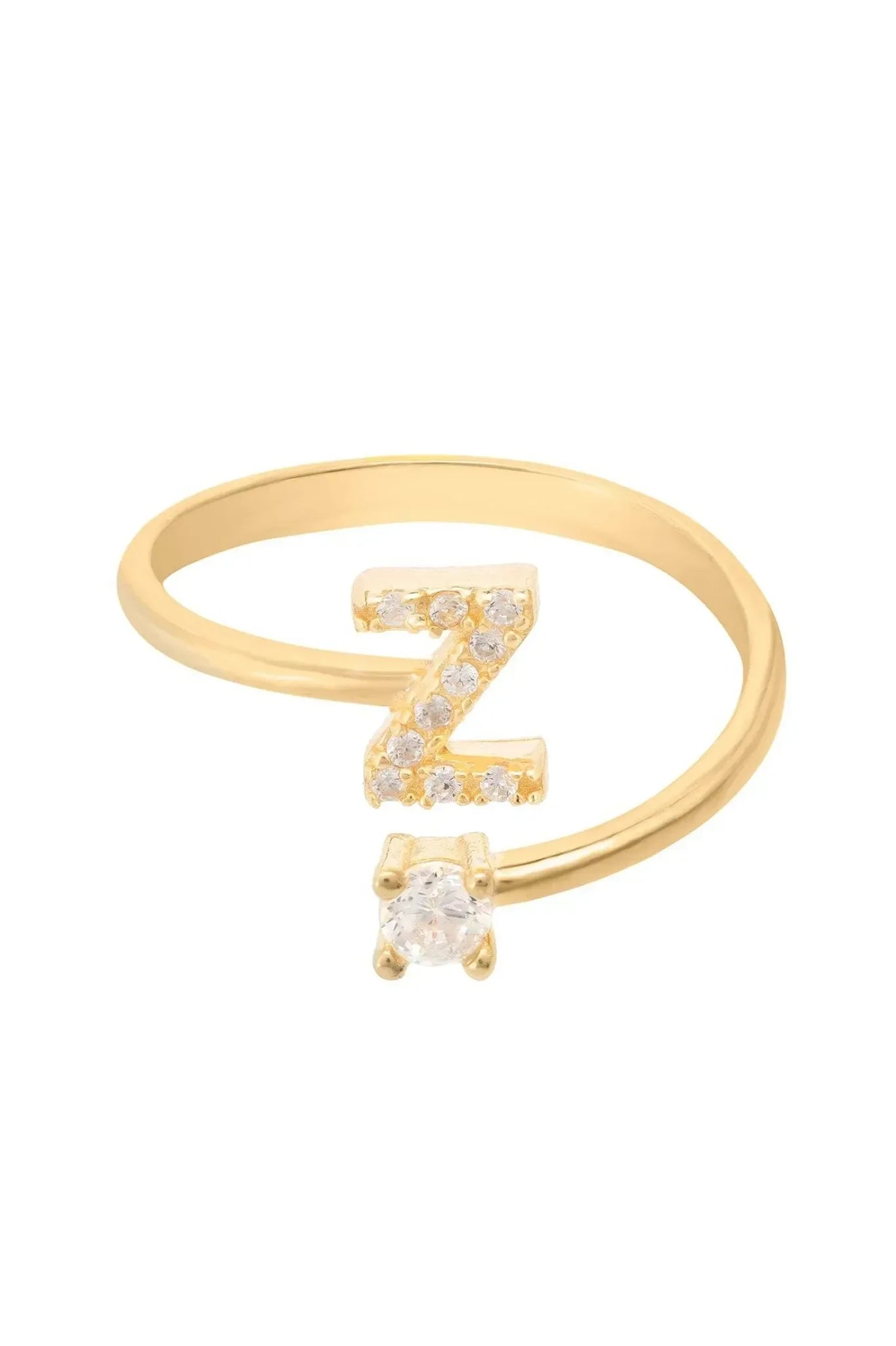 Initial Ring Gold Z - LATELITA Rings