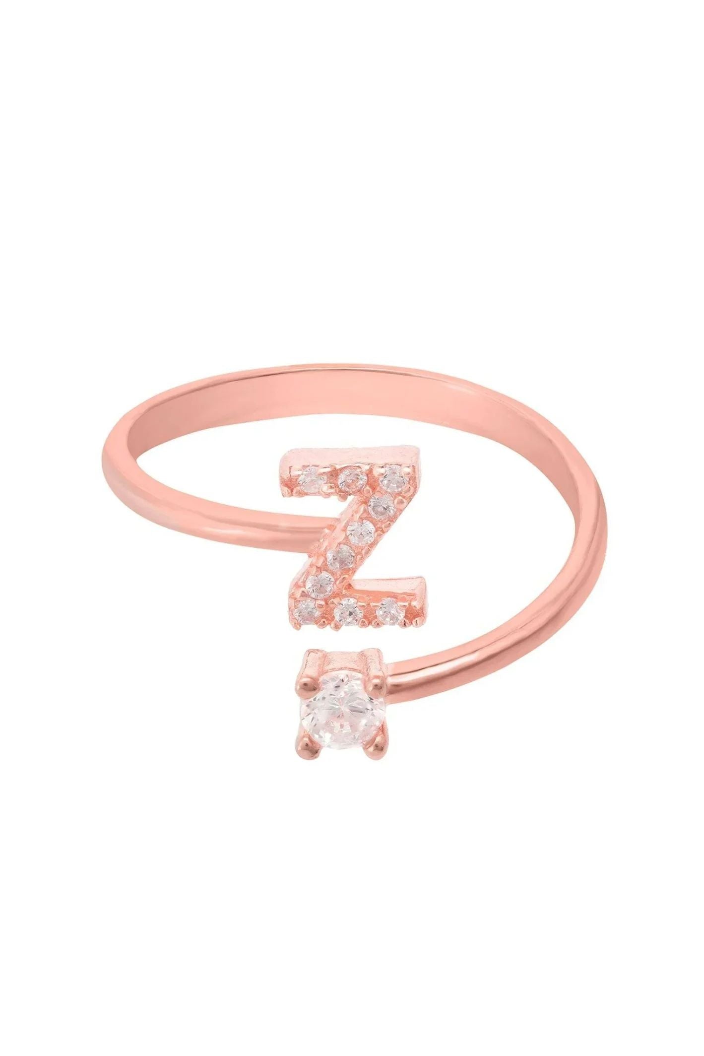 Initial Ring Rosegold Z - LATELITA Rings