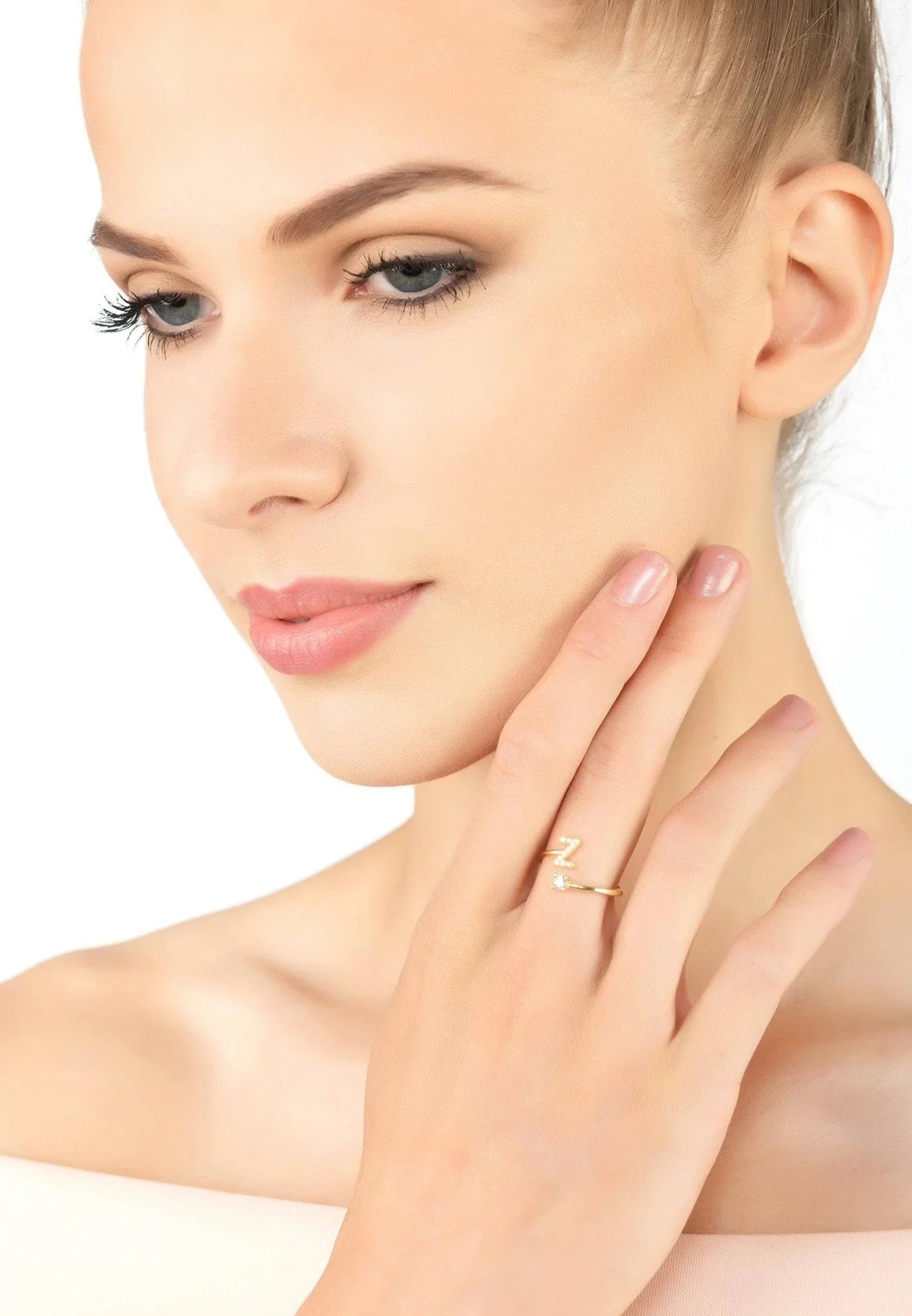 Initial Ring Rosegold Z - LATELITA Rings