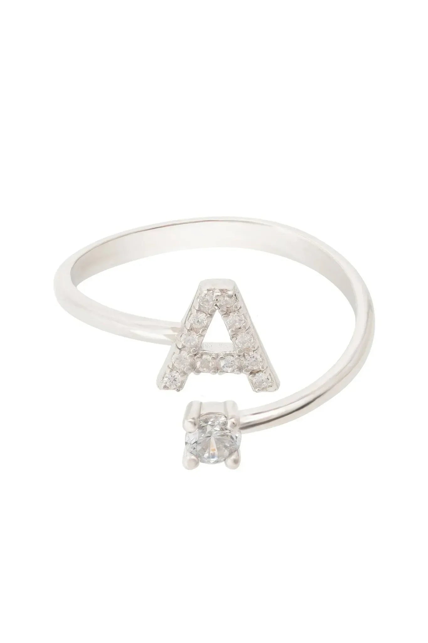 Initial Ring Silver A - LATELITA Rings