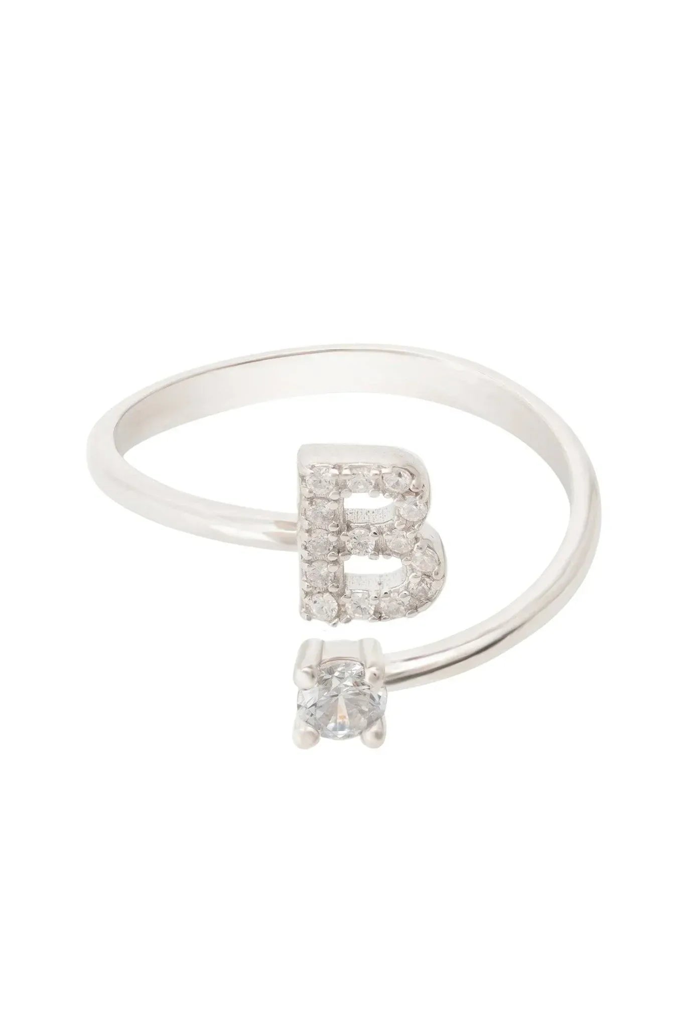 Initial Ring Silver B - LATELITA Rings
