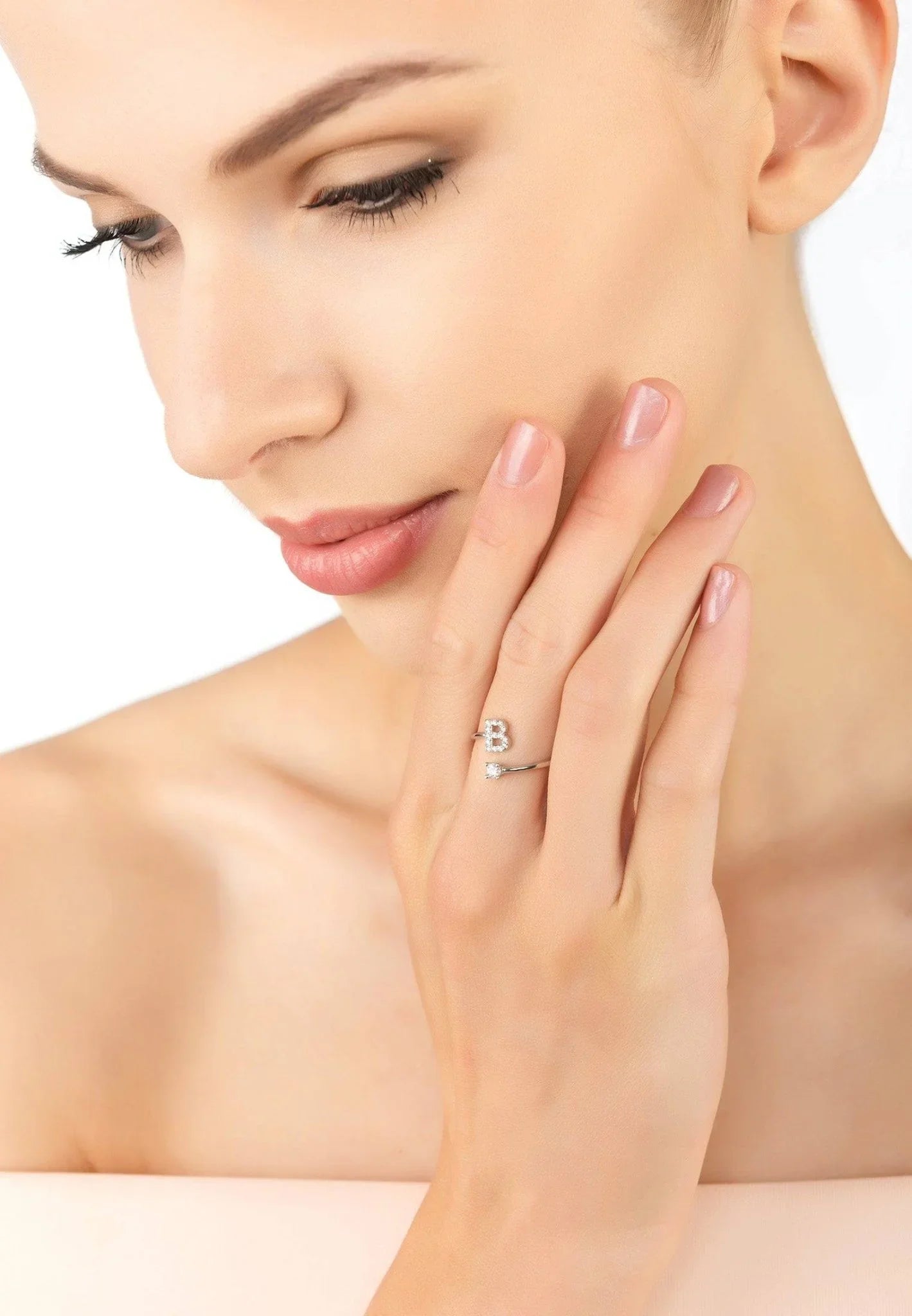 Initial Ring Silver B - LATELITA Rings