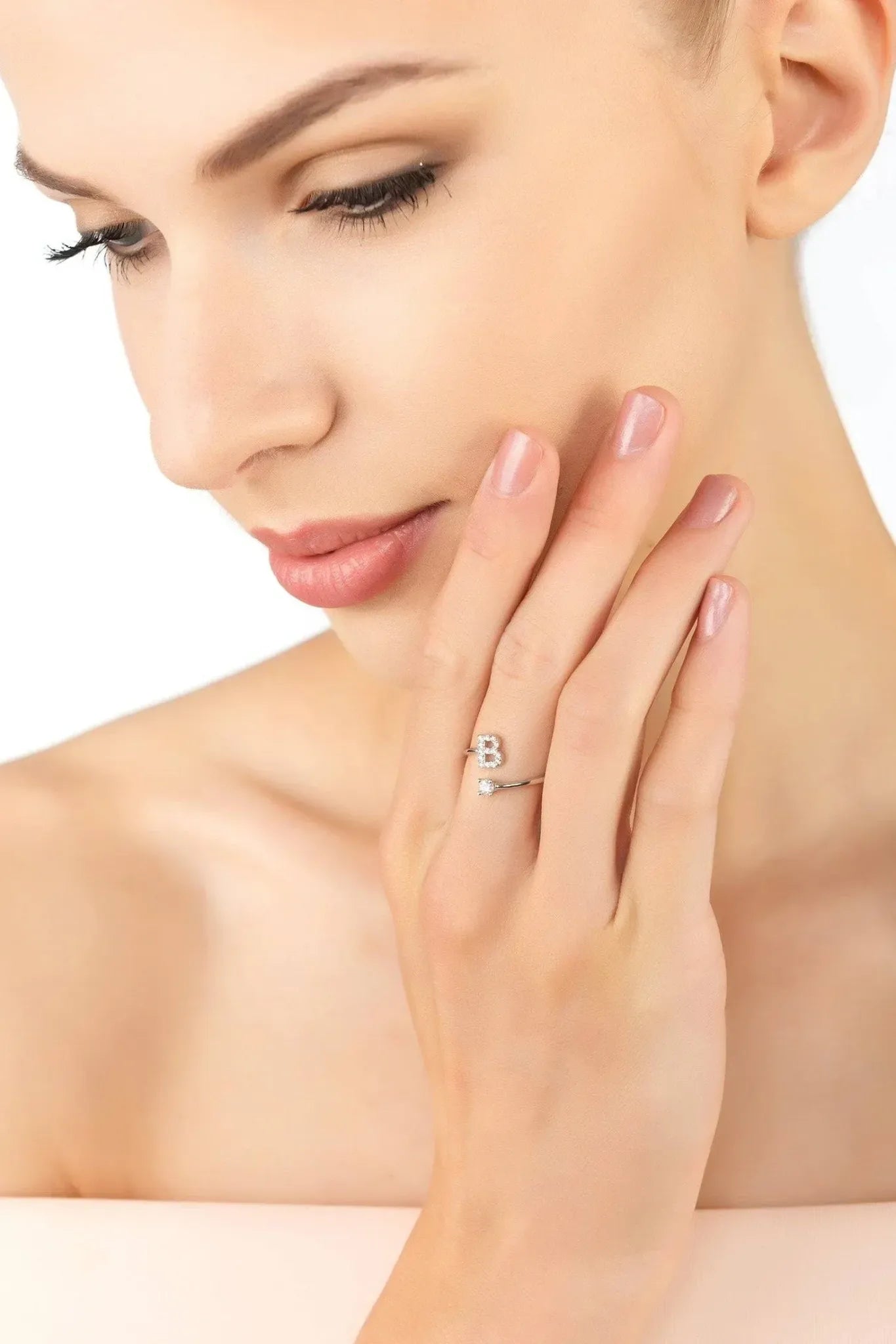 Initial Ring Silver B - LATELITA Rings