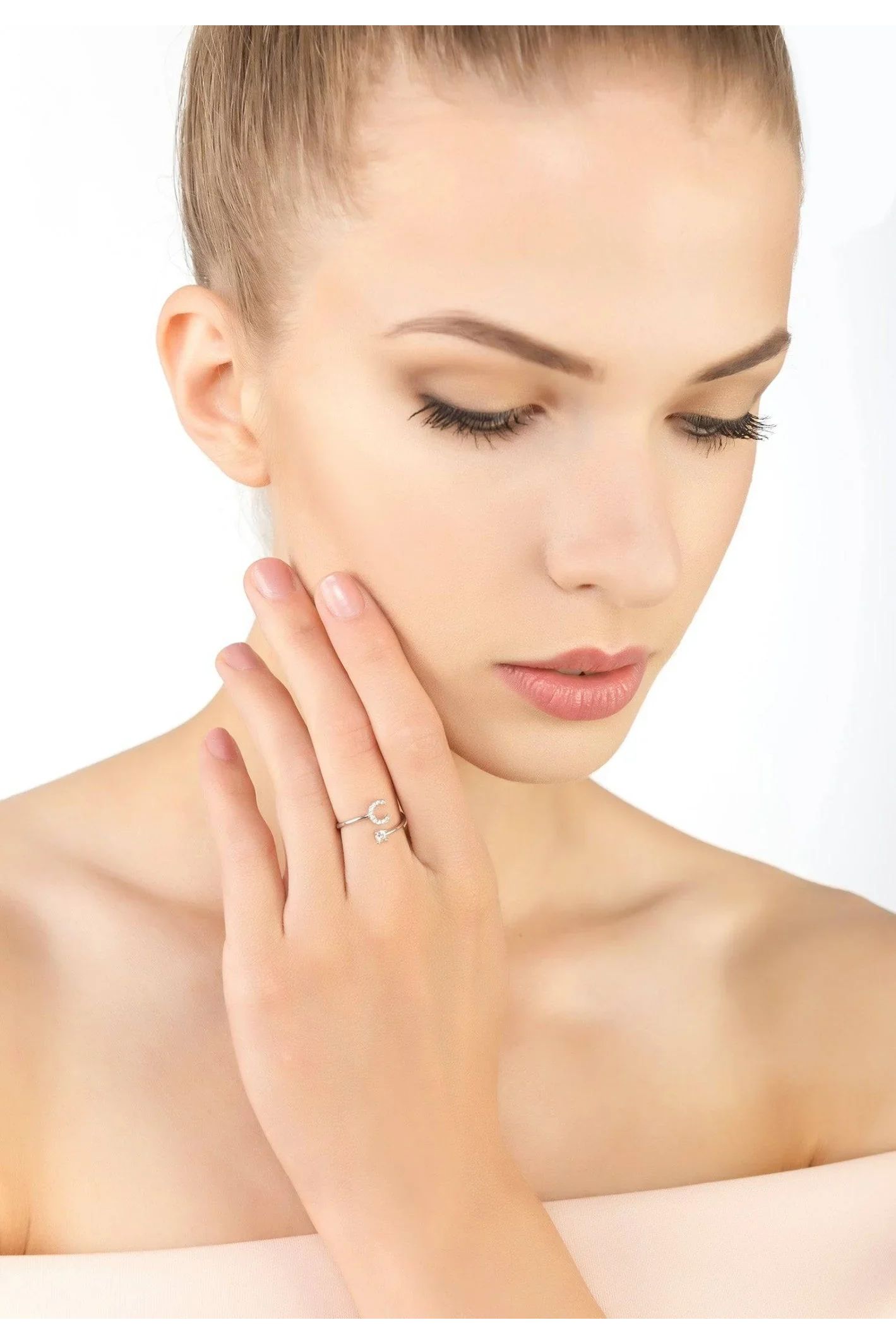 Initial Ring Silver C - LATELITA Rings