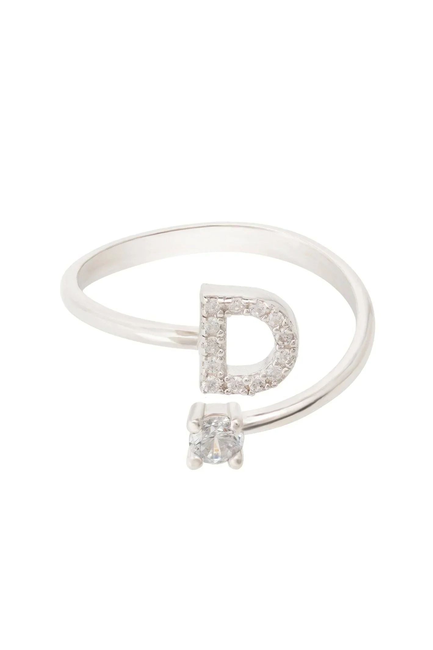 Initial Ring Silver D - LATELITA Rings