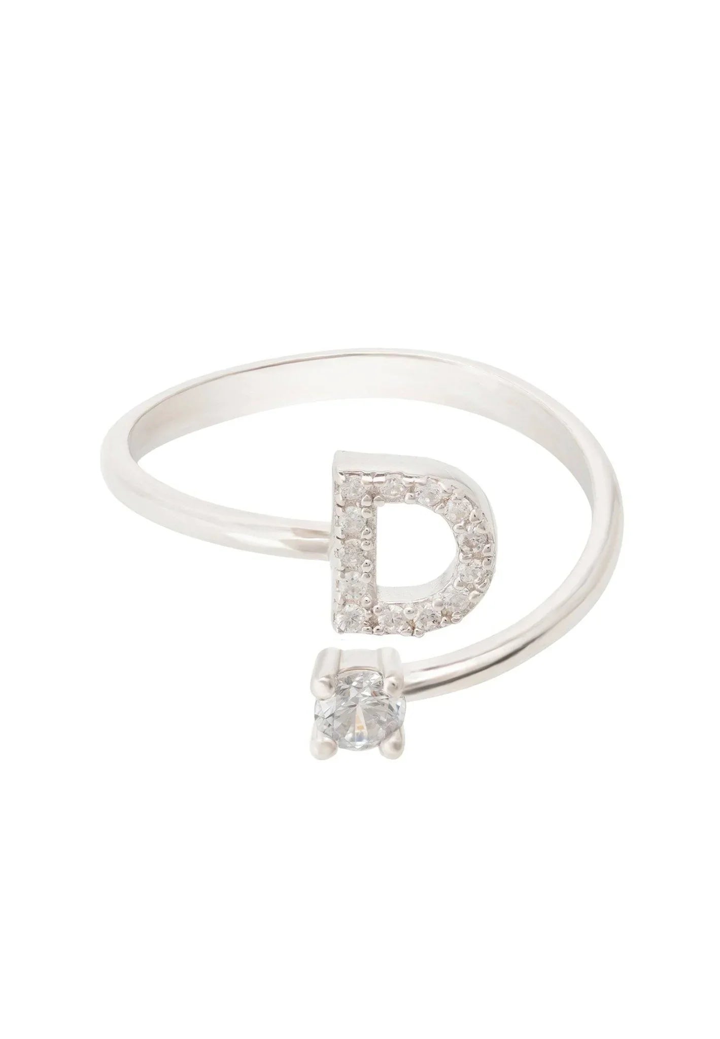 Initial Ring Silver D - LATELITA Rings