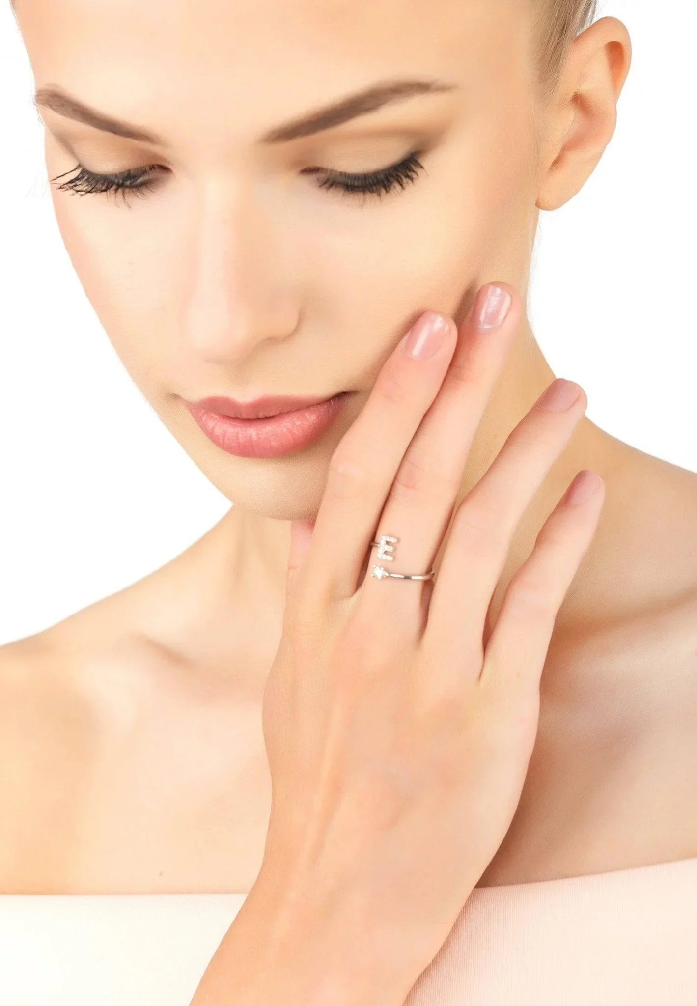 Initial Ring Silver E - LATELITA Rings